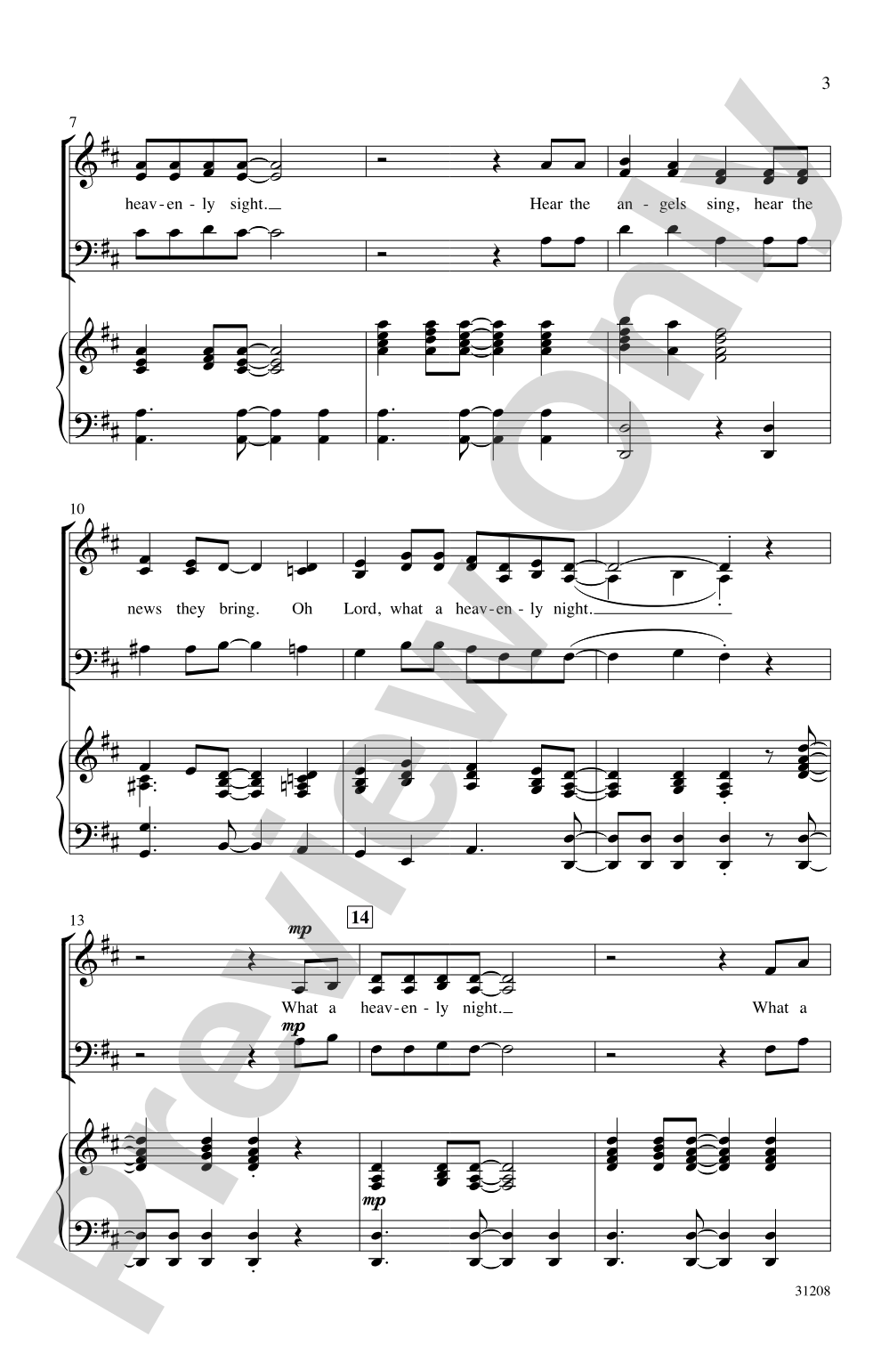 What a Heavenly Night!: 3-Part Mixed Choral Octavo