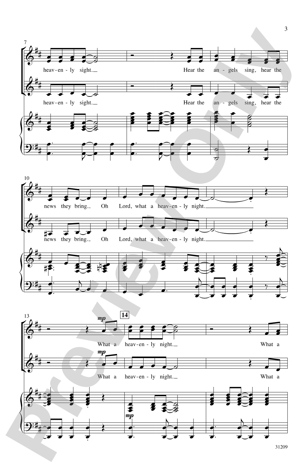 What a Heavenly Night!: SSA Choral Octavo