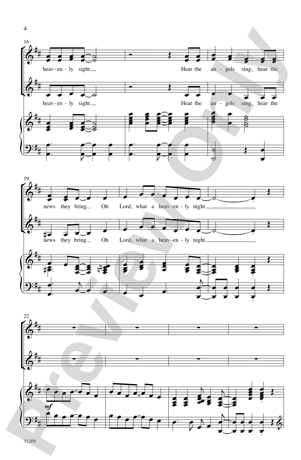 What a Heavenly Night!: SSA Choral Octavo