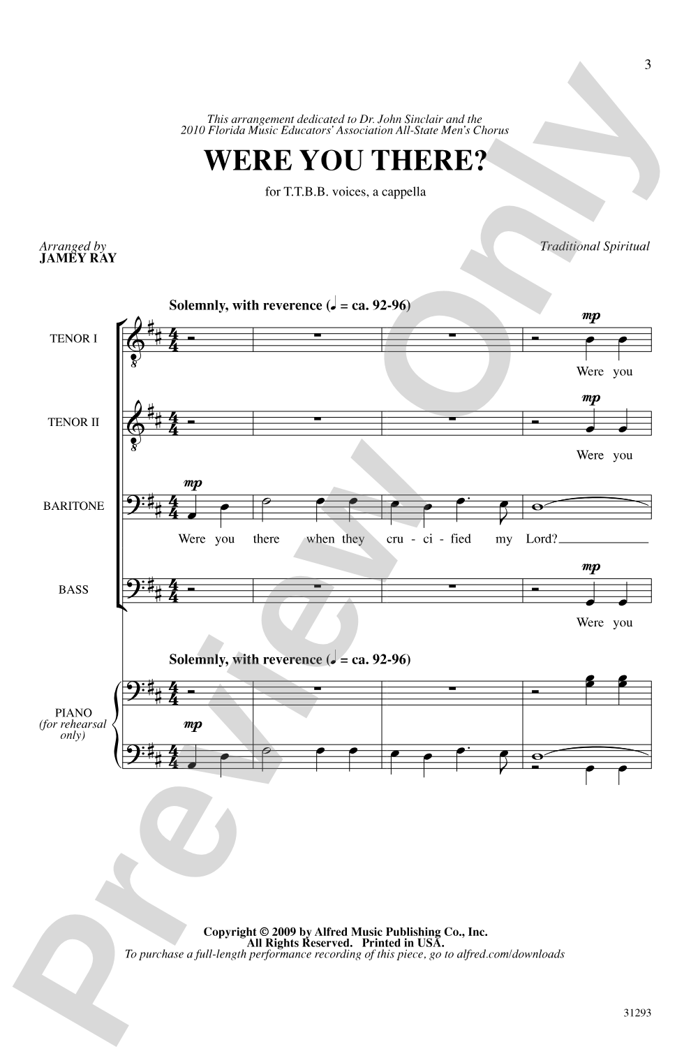 Were You There?: TTBB Choral Octavo