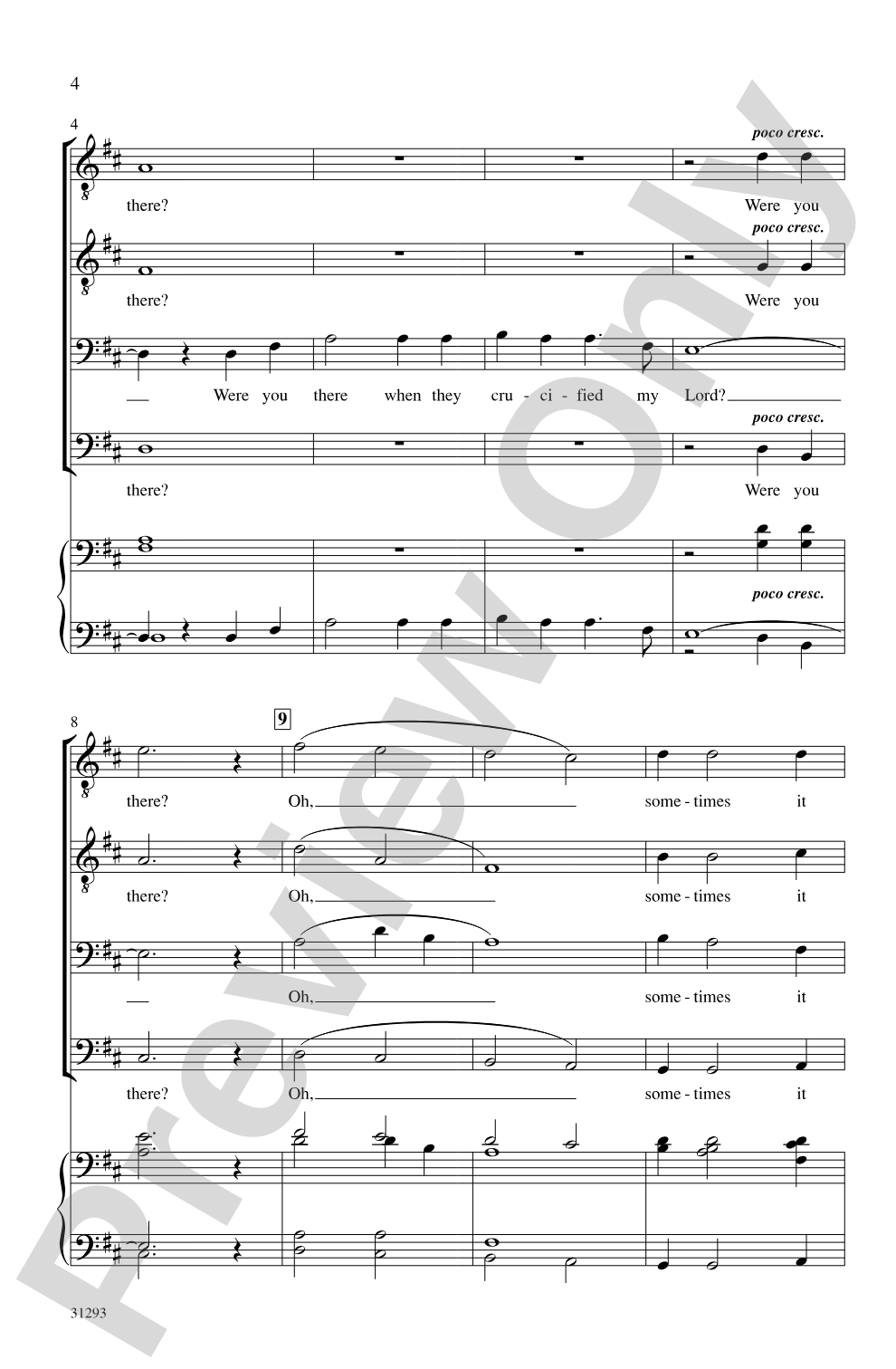 Were You There?: TTBB Choral Octavo