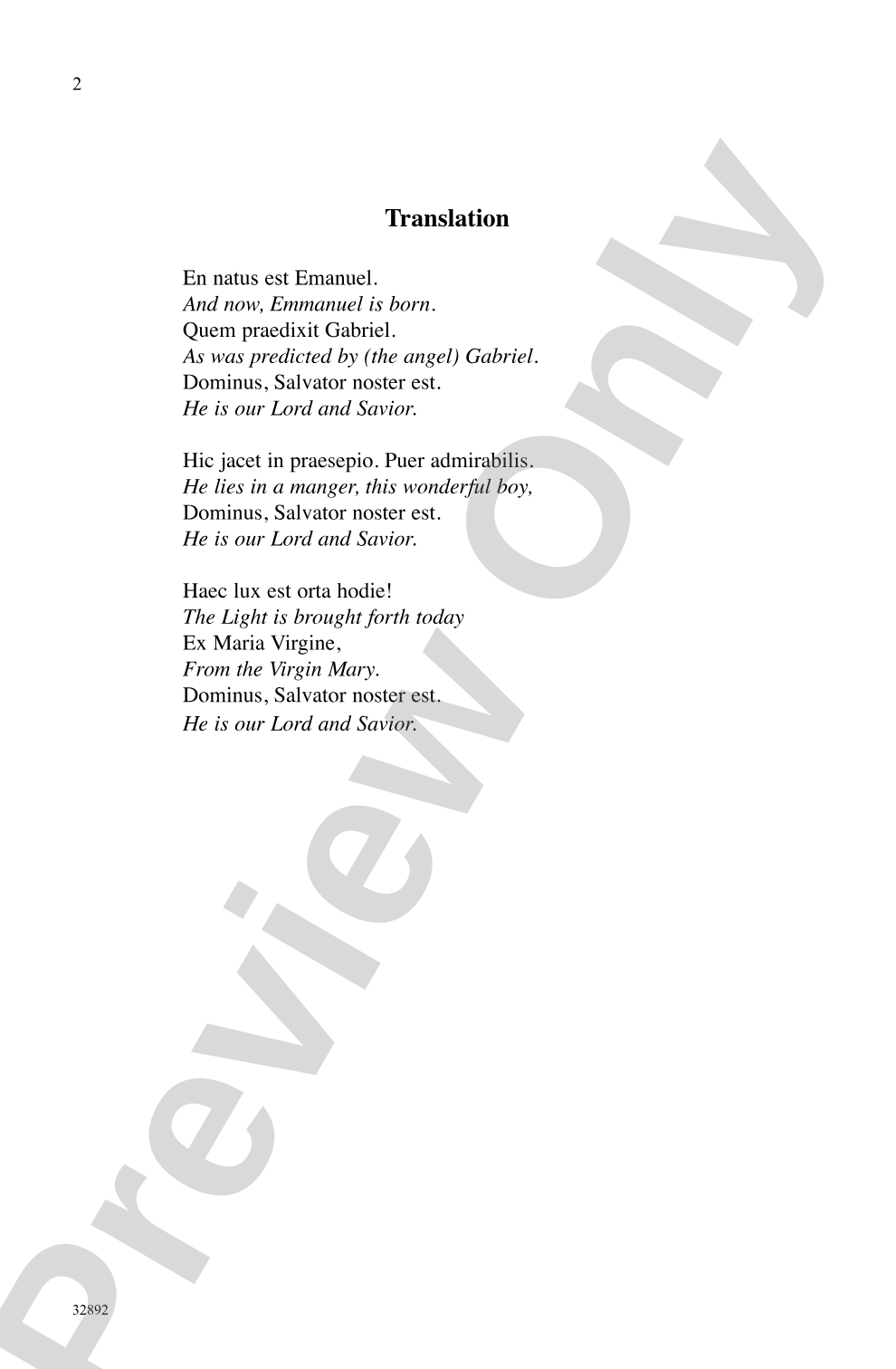 En Natus Est Emanuel: SATB Choral Octavo