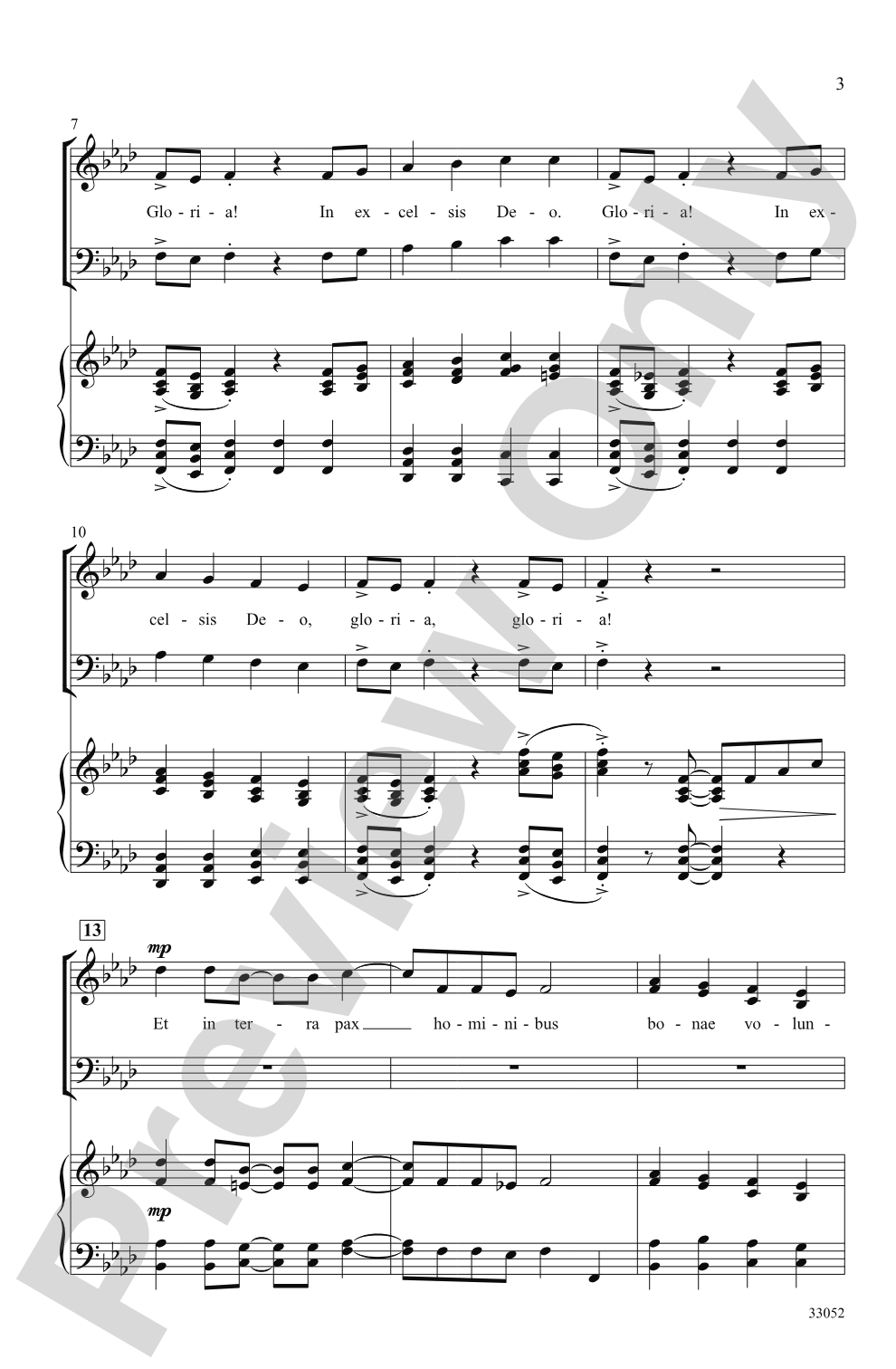 A Festive Gloria: SAB Choral Octavo