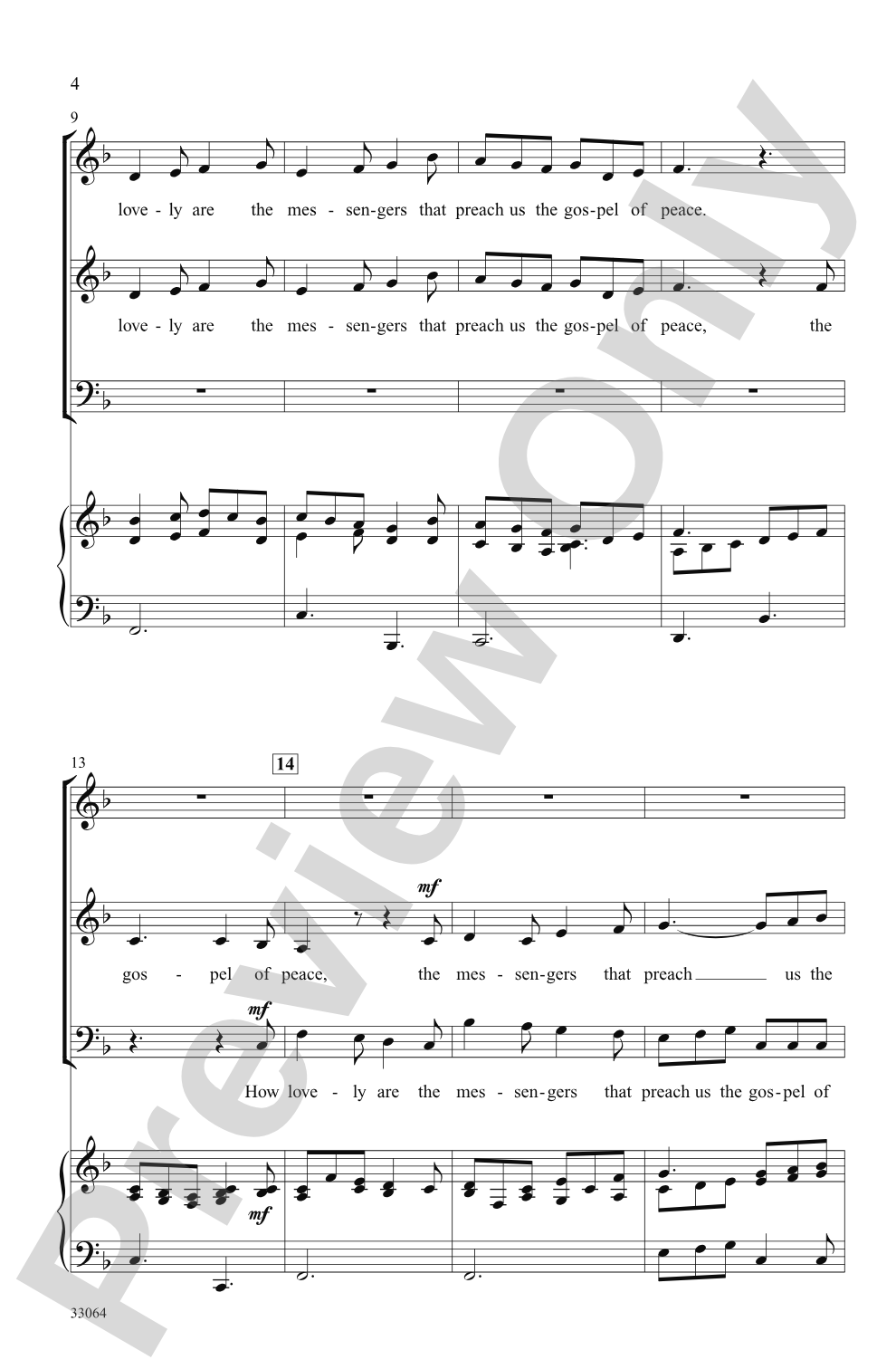 How Lovely Are the Messengers: SAB Choral Octavo