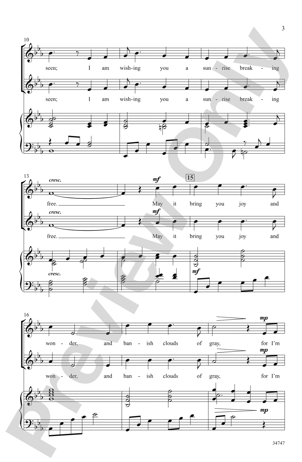 Wishing You a Sunrise: 2-Part Choral Octavo