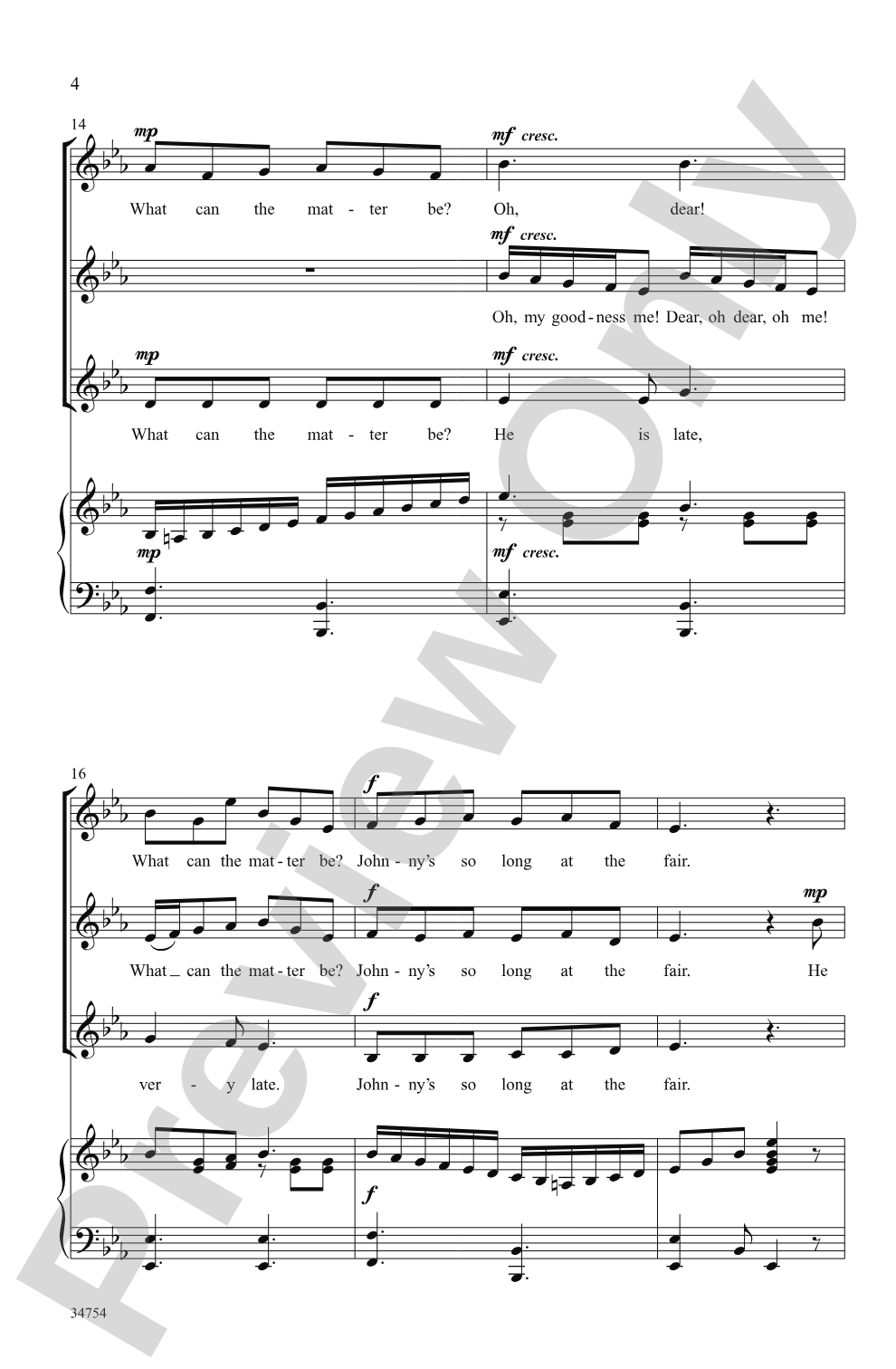 Oh, Dear!: SSA Choral Octavo