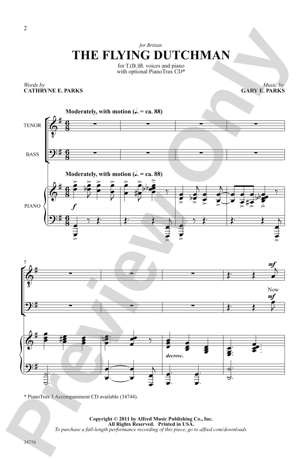 The Flying Dutchman: T(B)B Choral Octavo