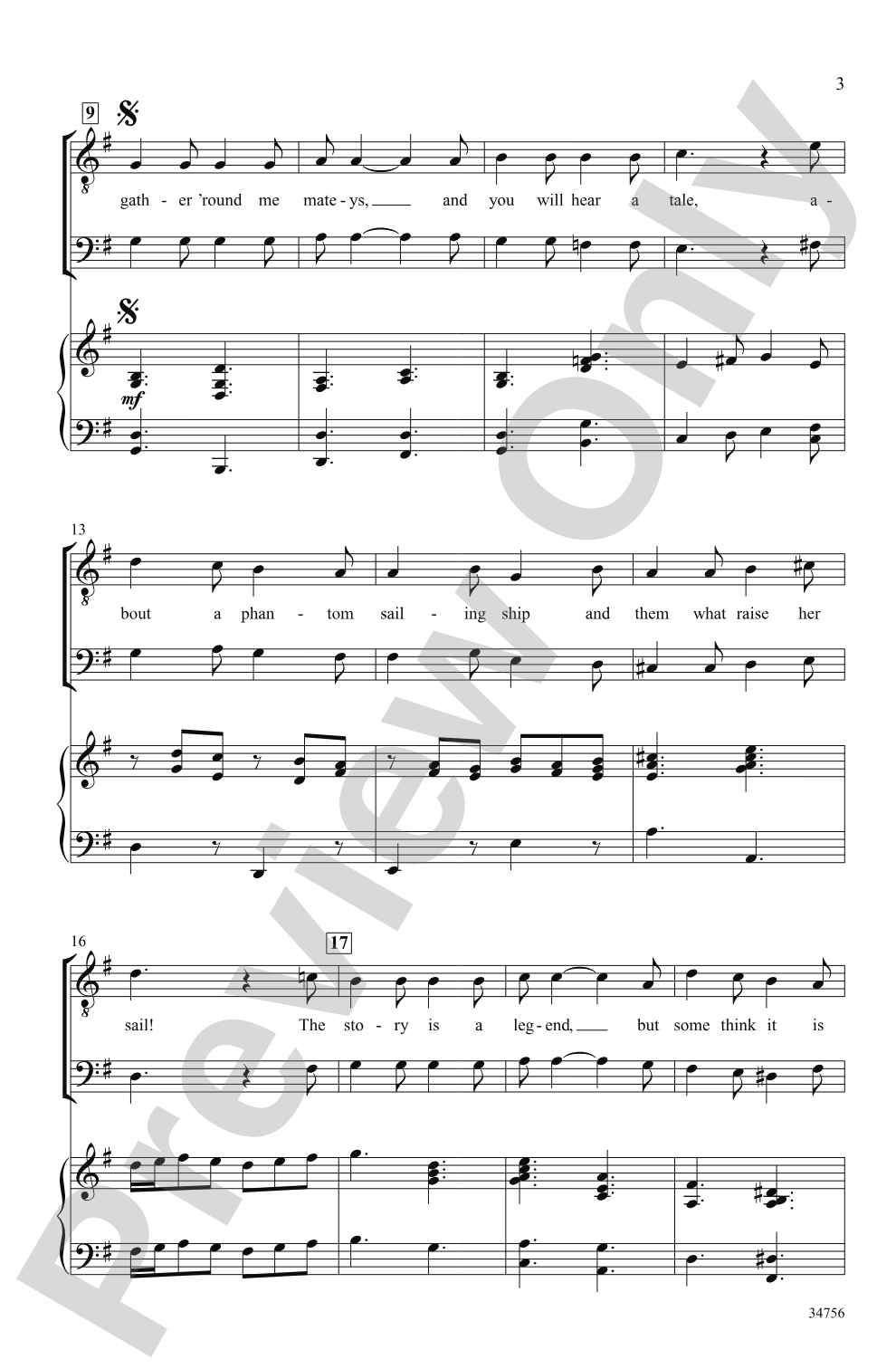 The Flying Dutchman: T(B)B Choral Octavo