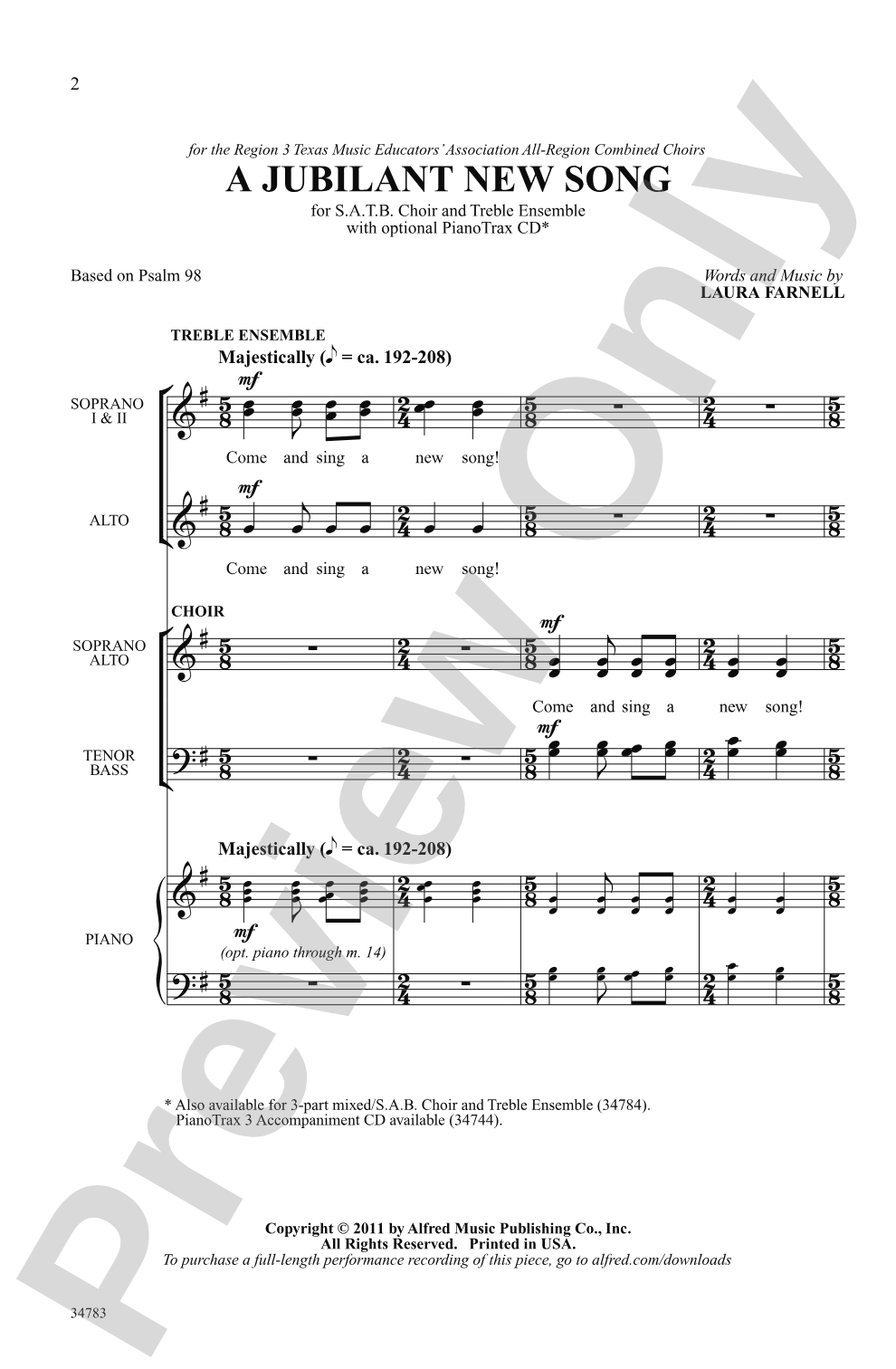 A Jubilant New Song: SATB Choral Octavo