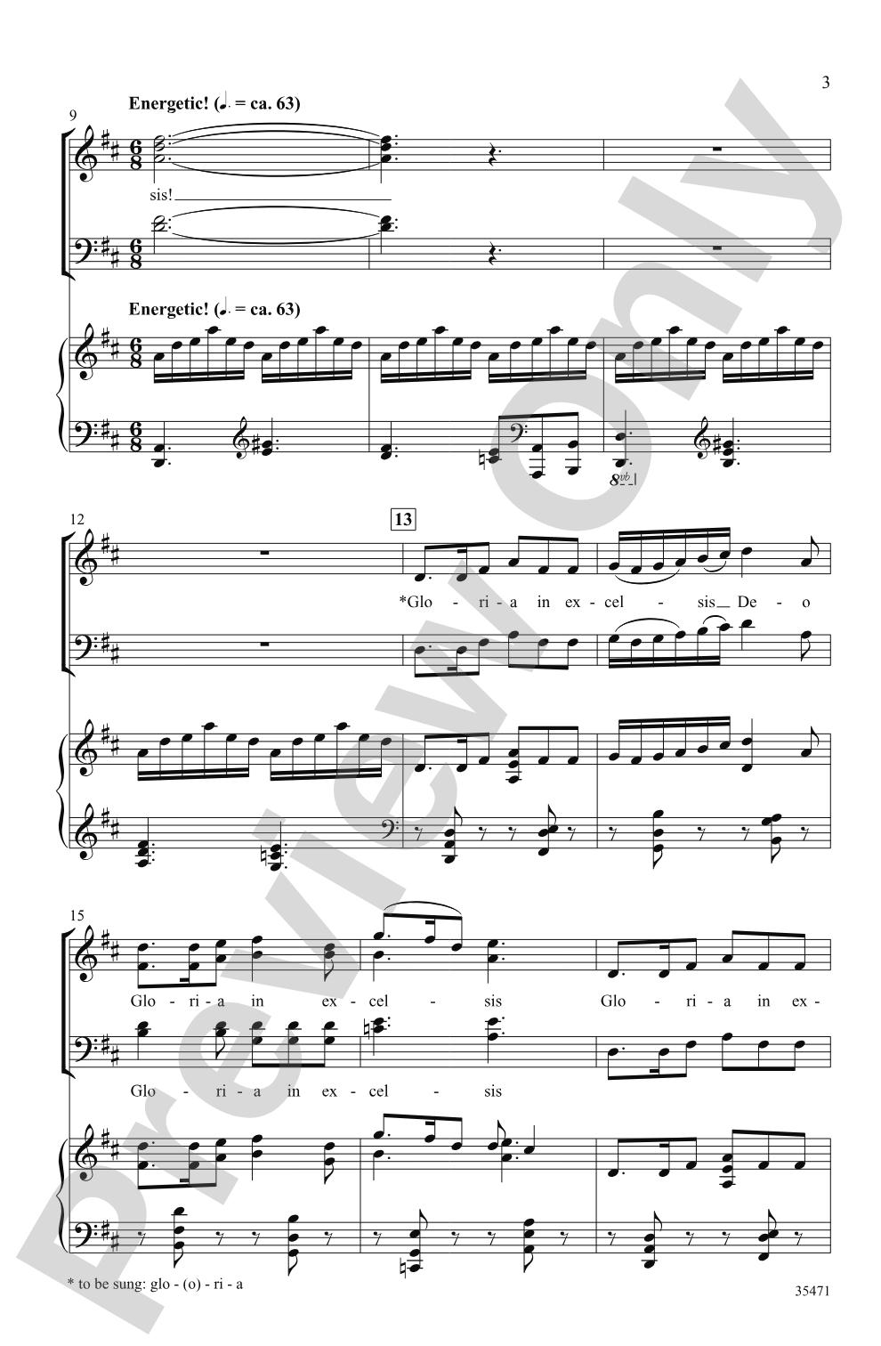 Gloria: SATB Choral Octavo
