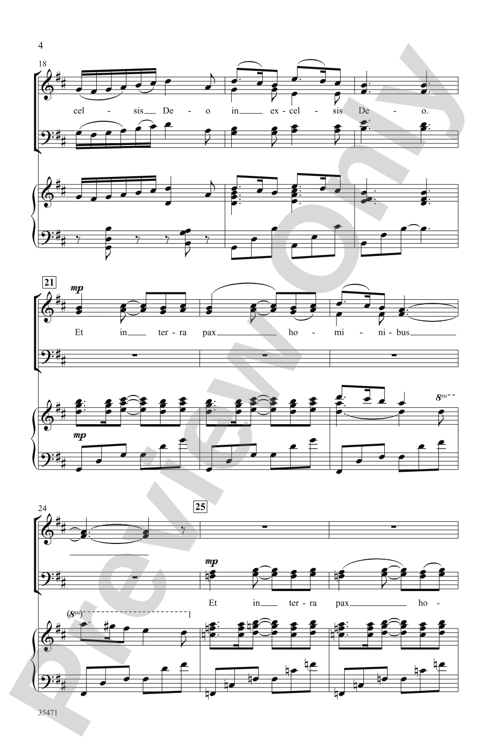 Gloria: SATB Choral Octavo