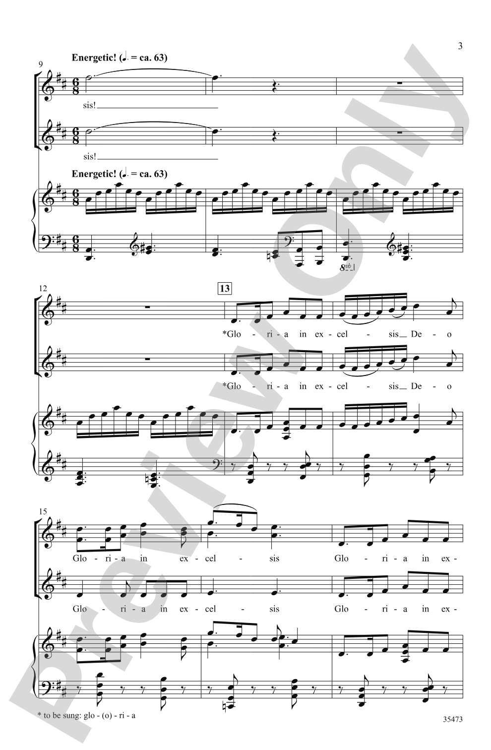 Gloria: SSA Choral Octavo