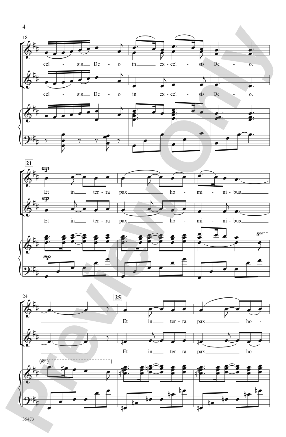 Gloria: SSA Choral Octavo
