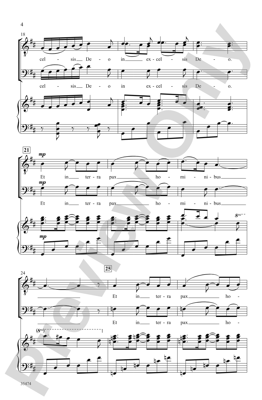 Gloria: TTB Choral Octavo