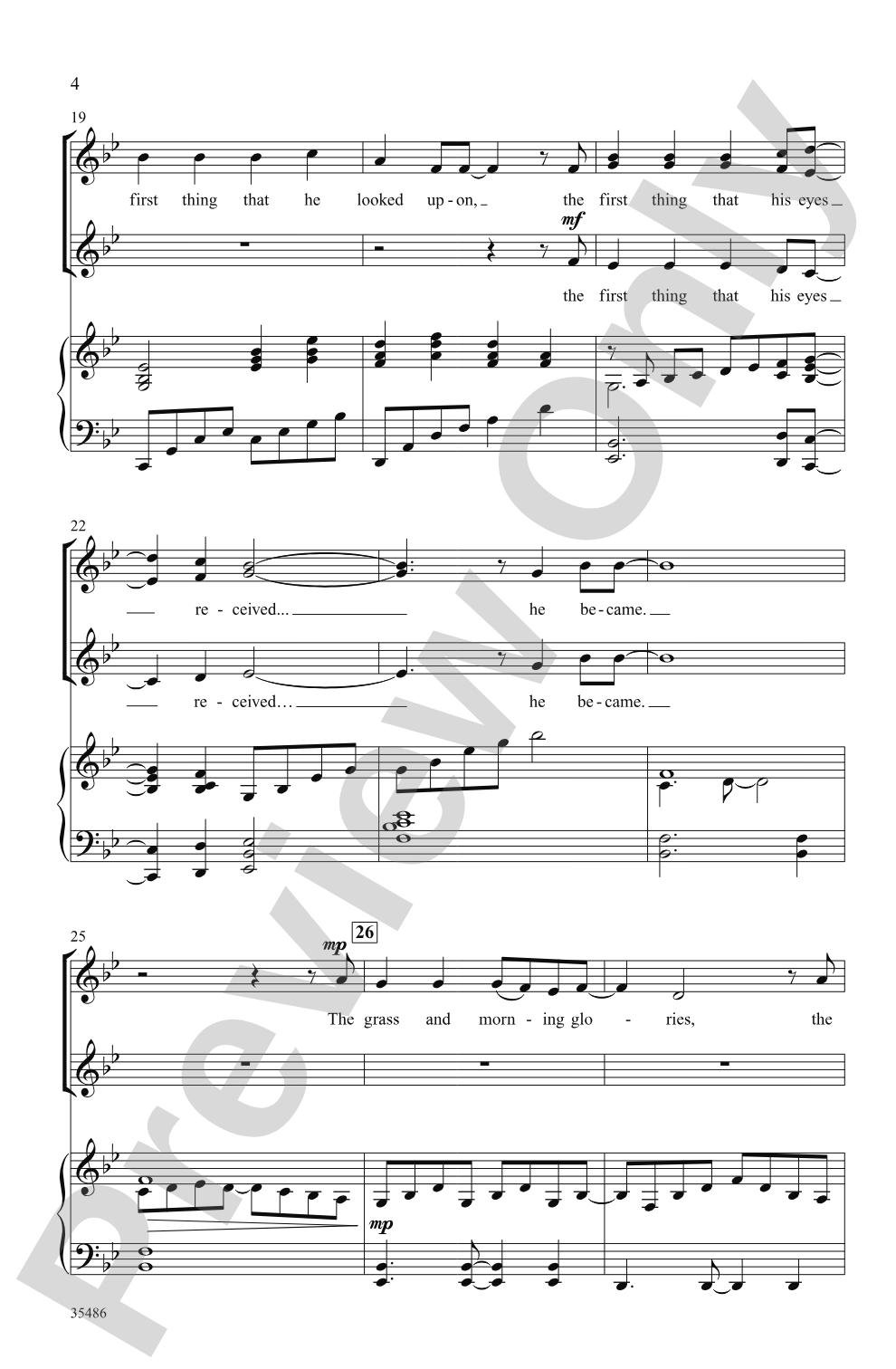 There Was a Child Went Forth: SSA Choral Octavo