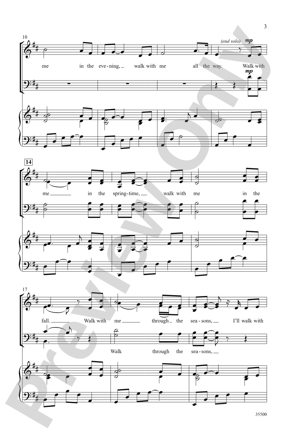 Walk with Me: SATB Choral Octavo