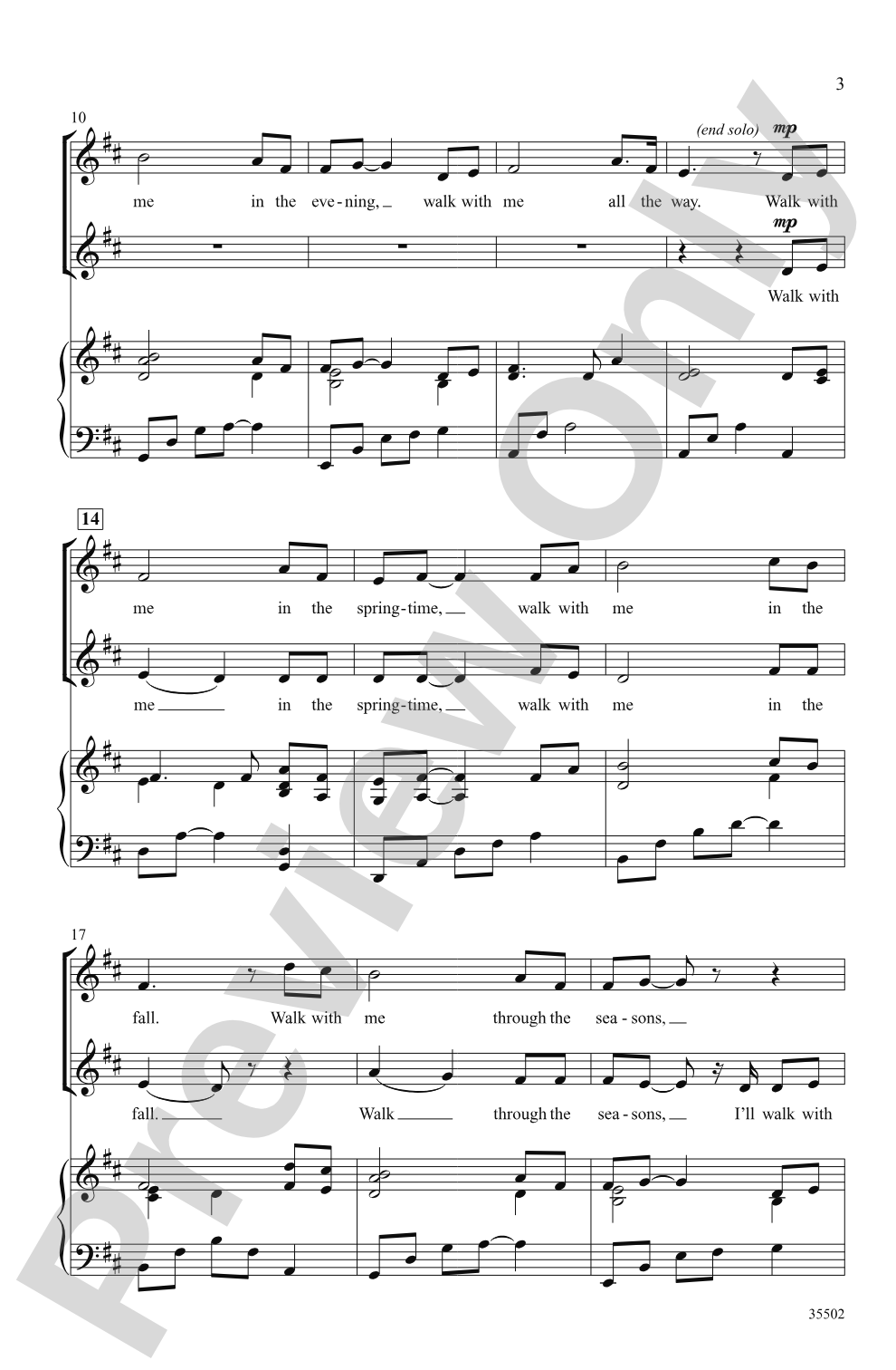 Walk with Me: 2-Part Choral Octavo