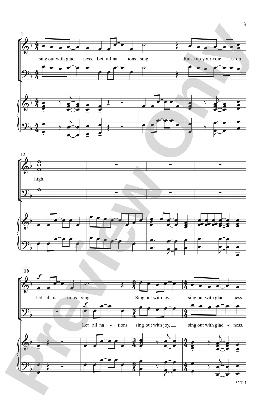 Let All Nations Sing: SAB Choral Octavo