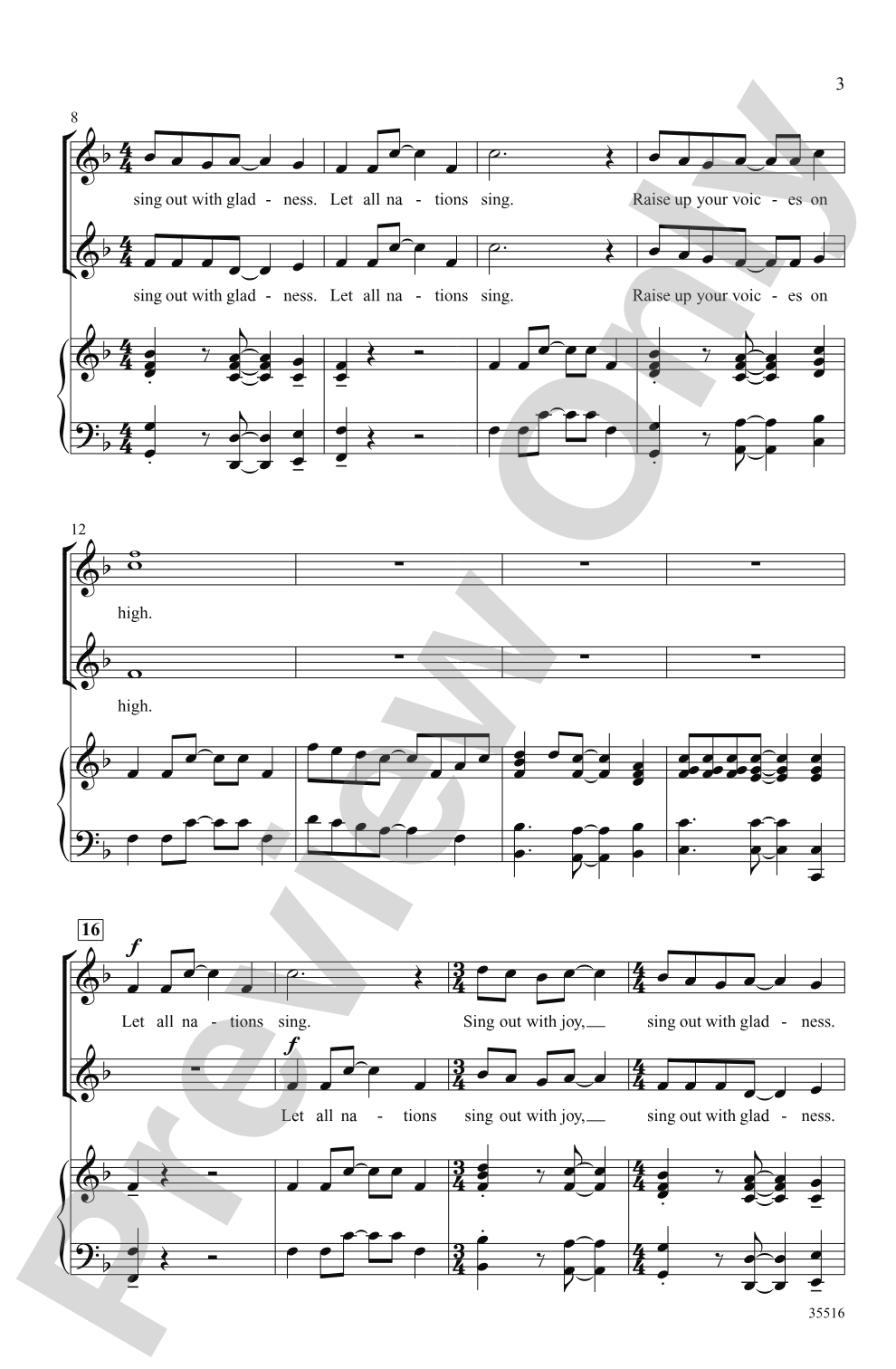 Let All Nations Sing: 2-Part / SSA Choral Octavo