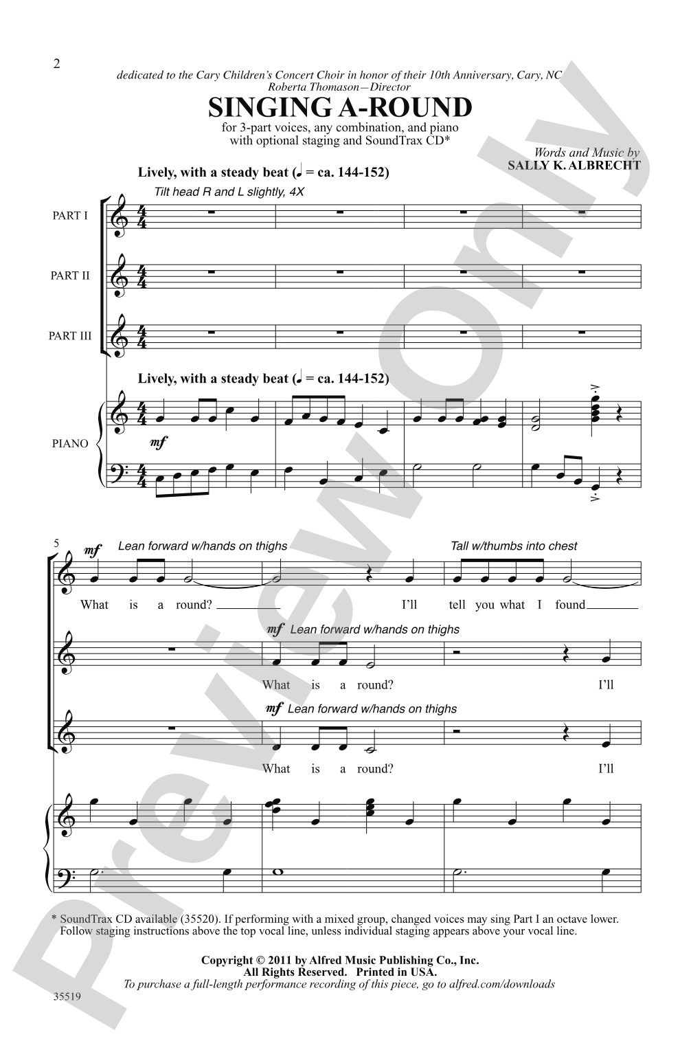 Singing A-Round: 3-Part, any combination Choral Octavo