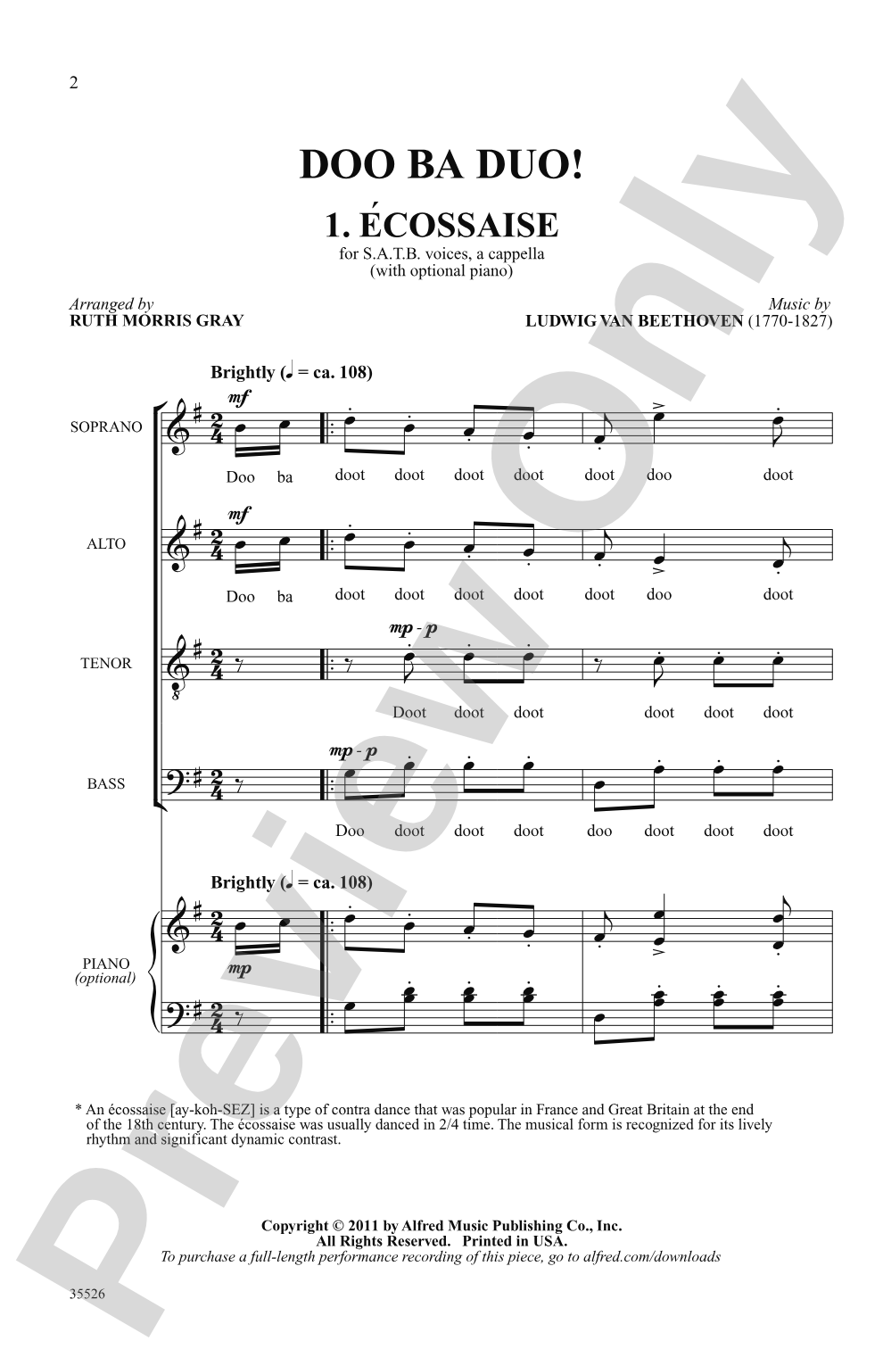 Doo Ba Duo!: SATB, <i>a cappella</i> Choral Octavo