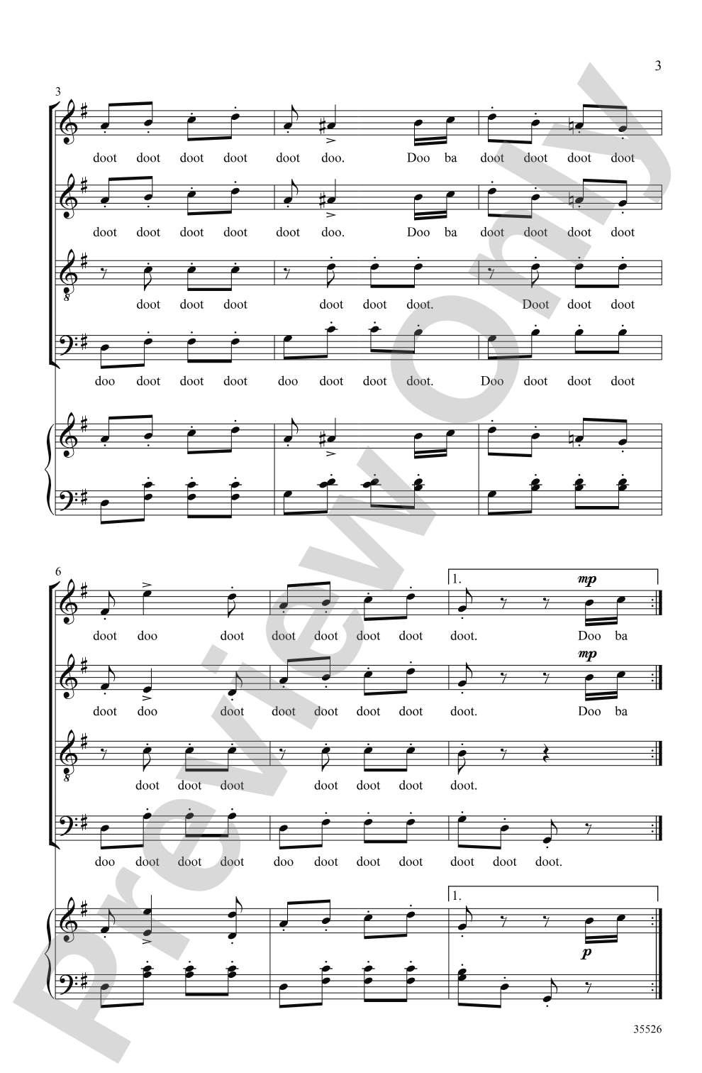 Doo Ba Duo!: SATB, <i>a cappella</i> Choral Octavo