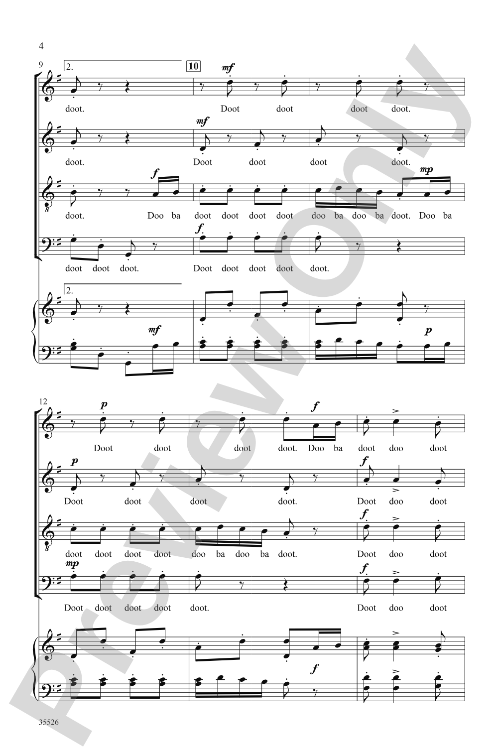 Doo Ba Duo!: SATB, <i>a cappella</i> Choral Octavo