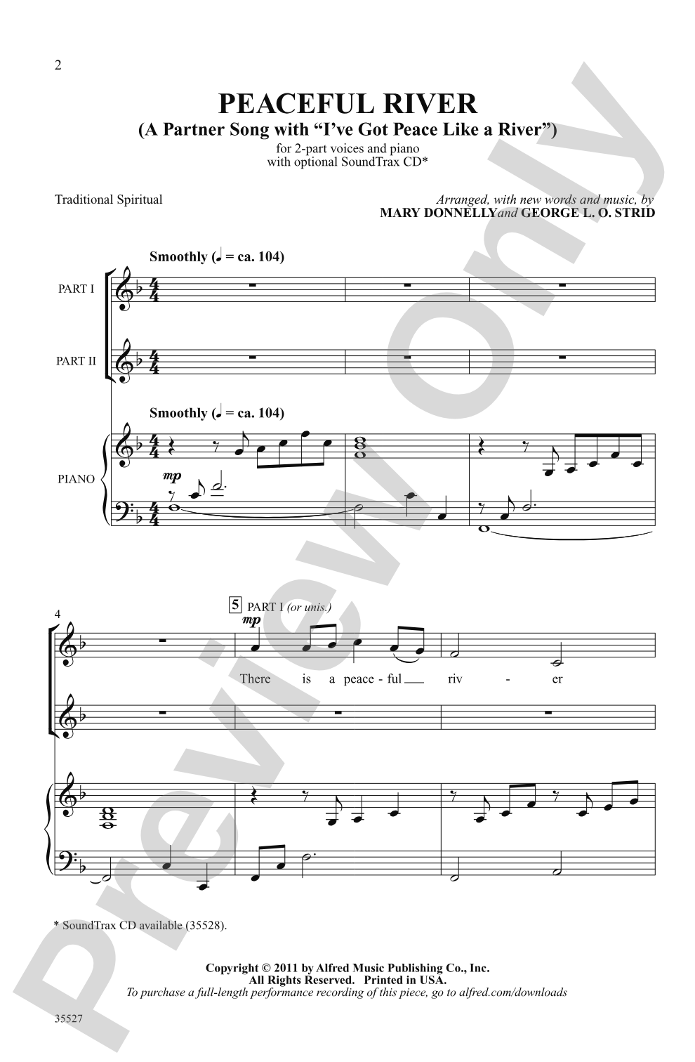 Peaceful River: 2-Part Choral Octavo