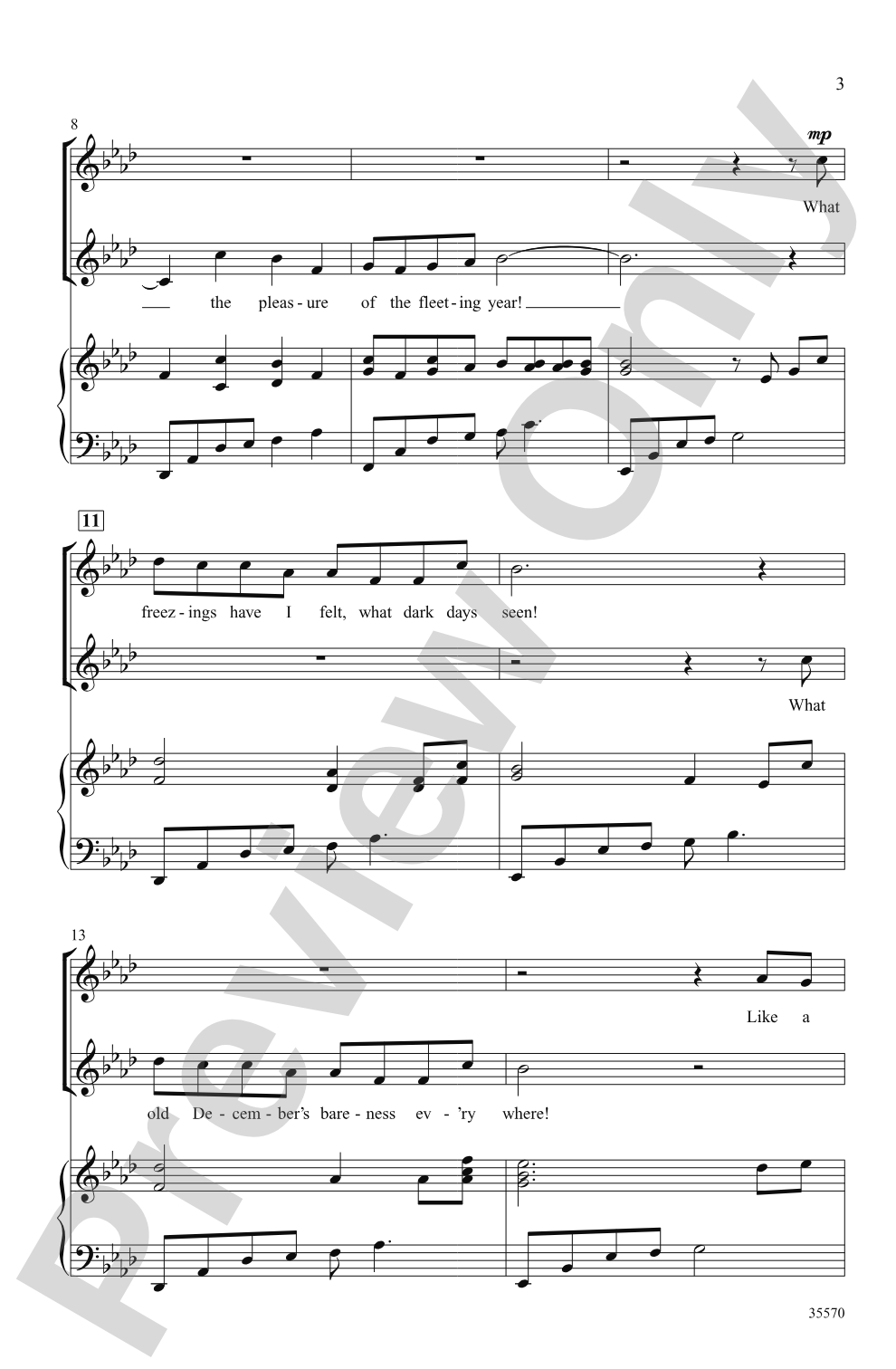 How Like a Winter: SSA Choral Octavo