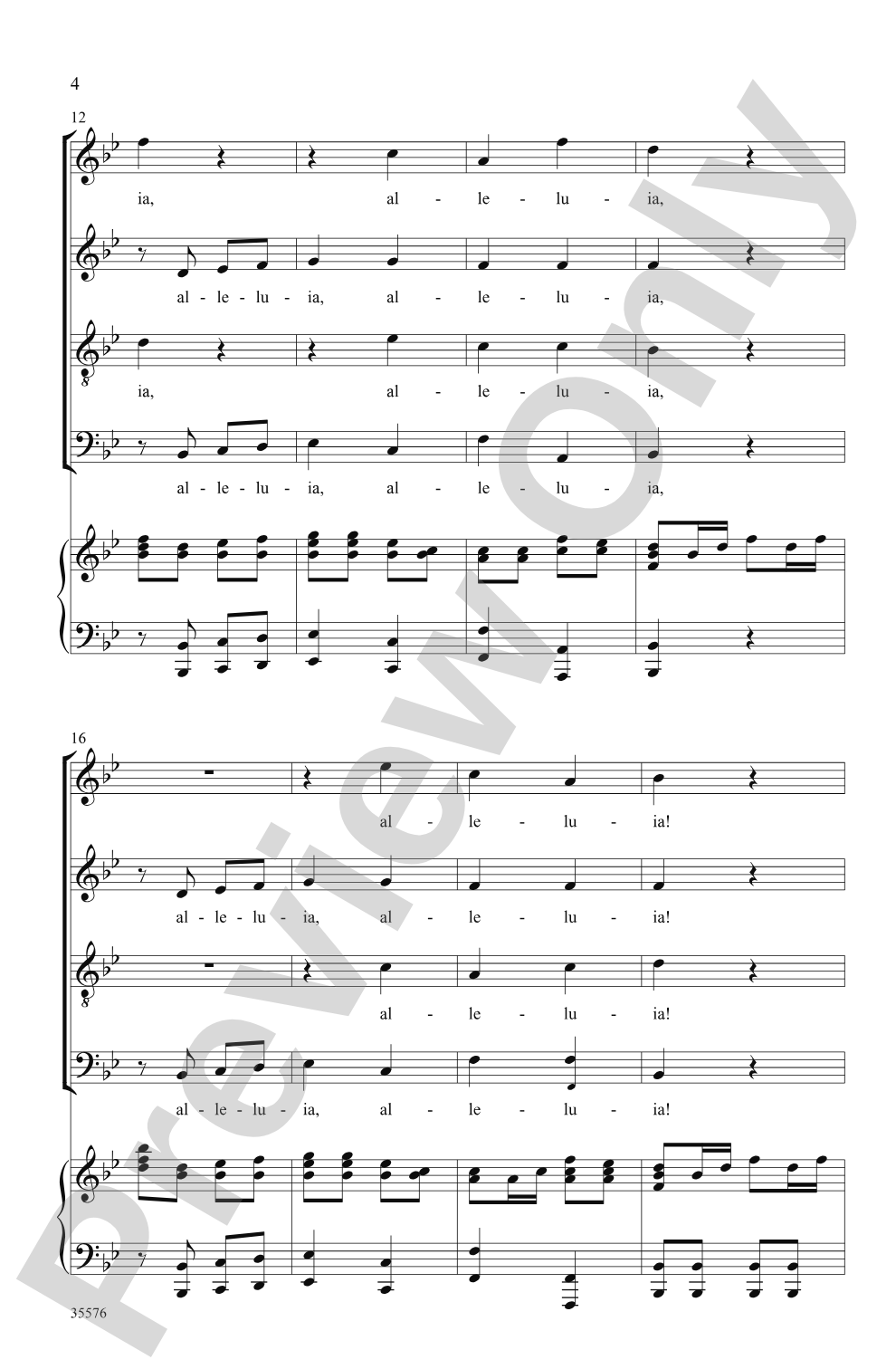 Alleluia (from <i>Regina Coeli,</i> K. 108): SATB Choral Octavo