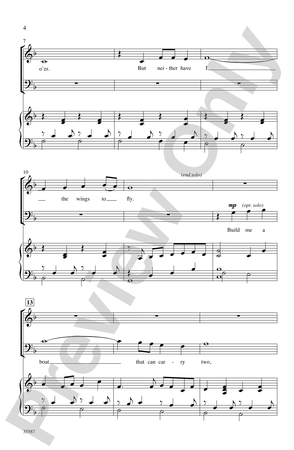 The Water Is Wide: SAB Choral Octavo