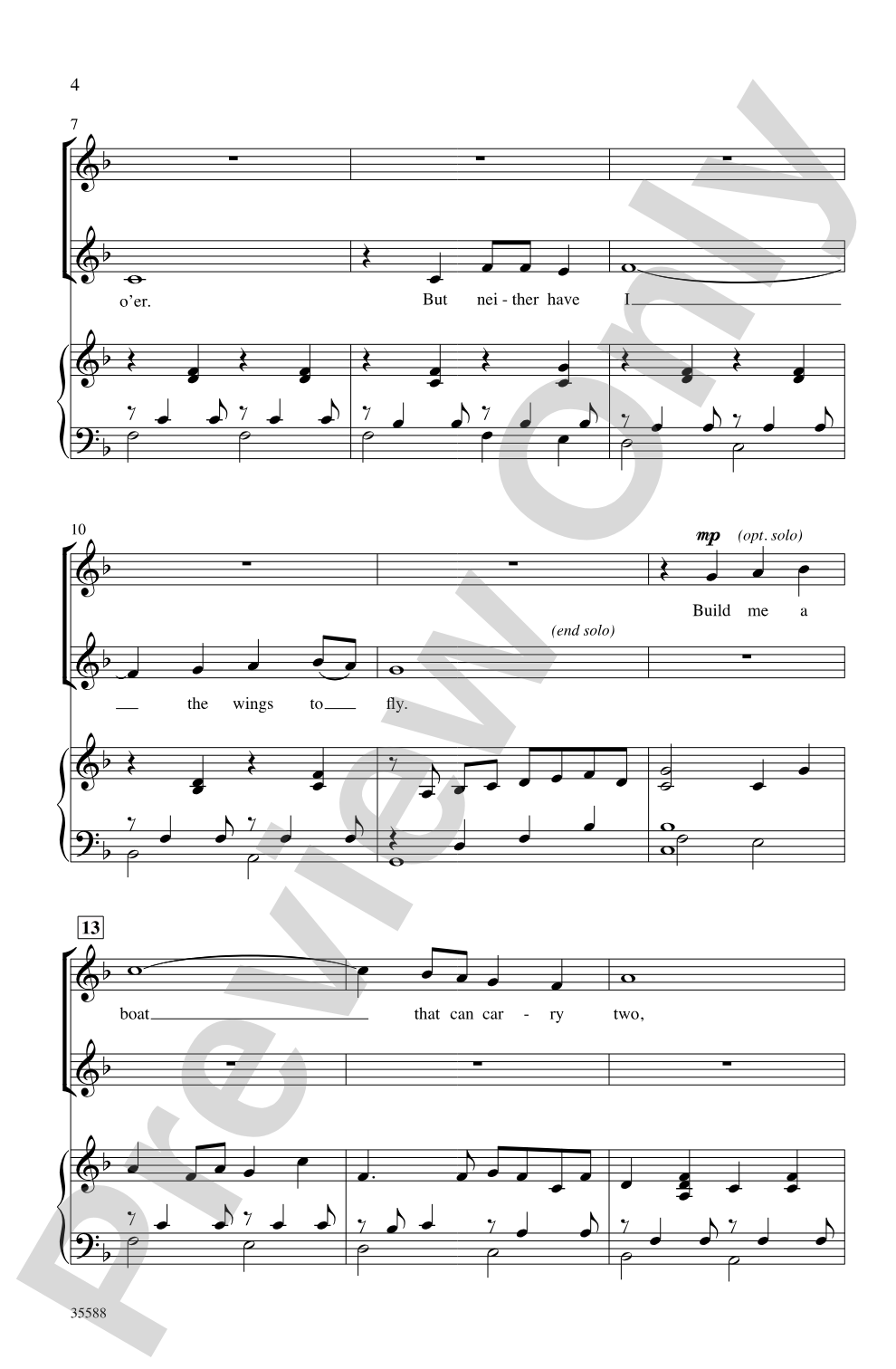 The Water Is Wide: SSA Choral Octavo