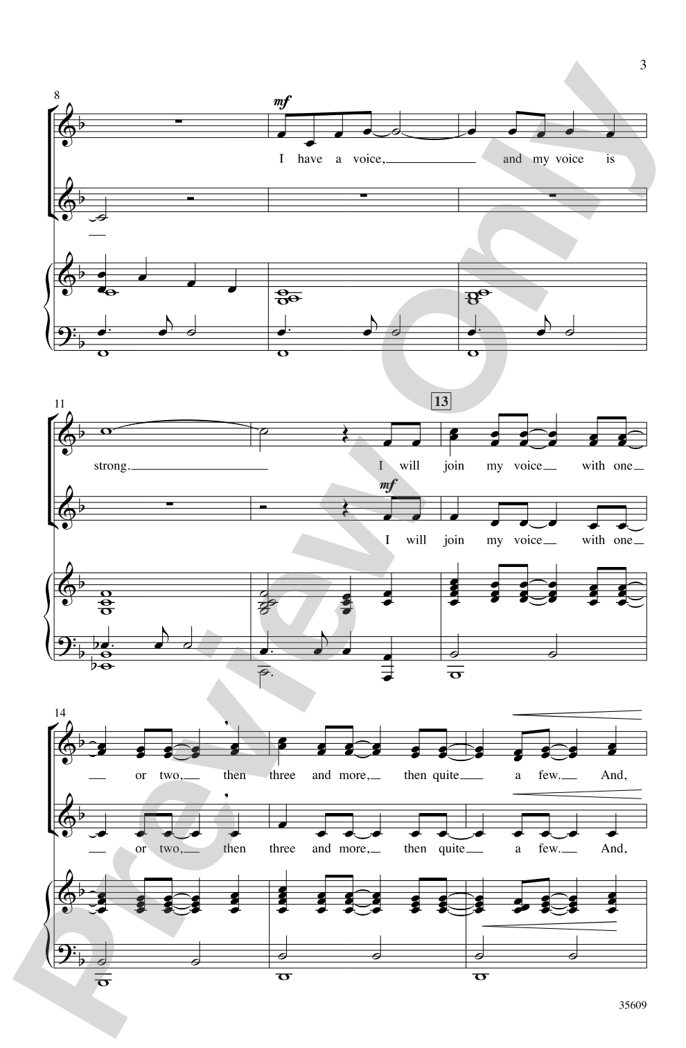 I Have a Voice: SSA Choral Octavo