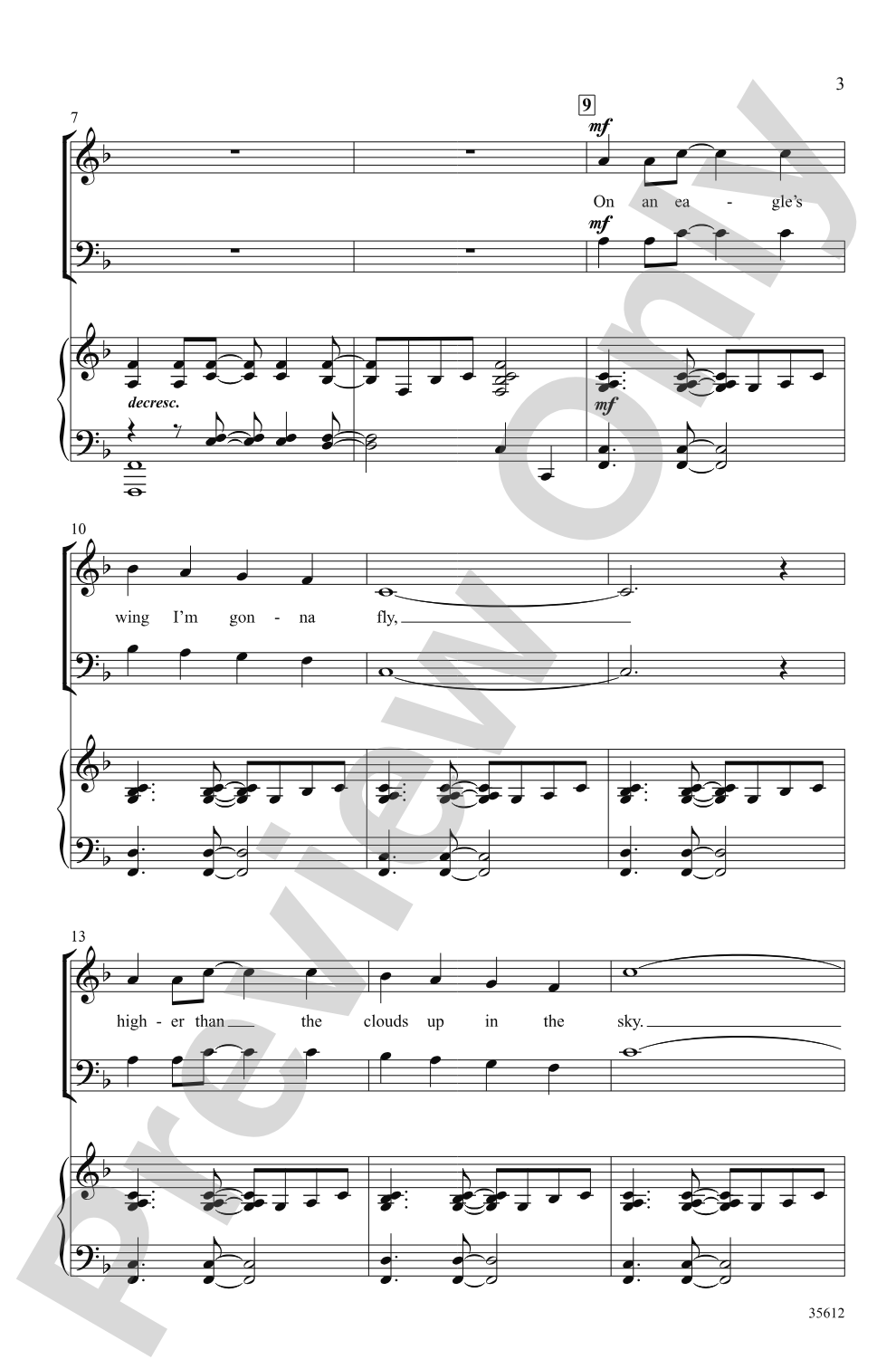 On an Eagle's Wing: SATB Choral Octavo