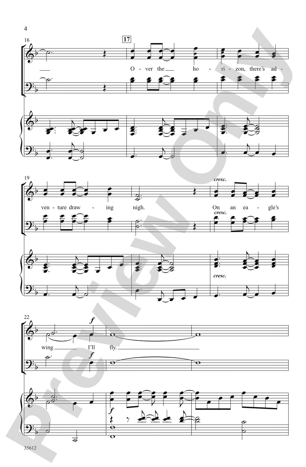 On an Eagle's Wing: SATB Choral Octavo