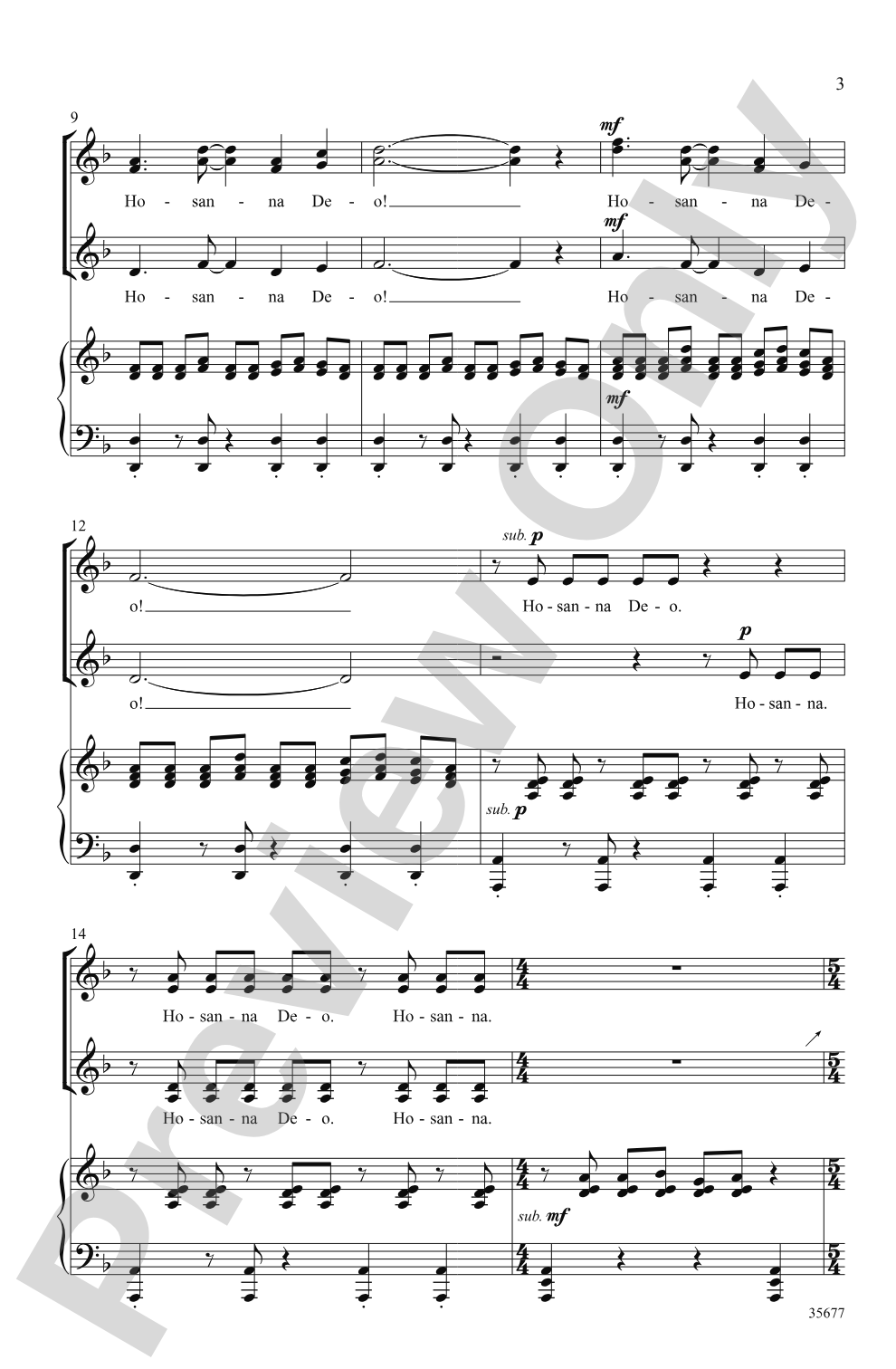 Hosanna Deo!: SSAA Choral Octavo