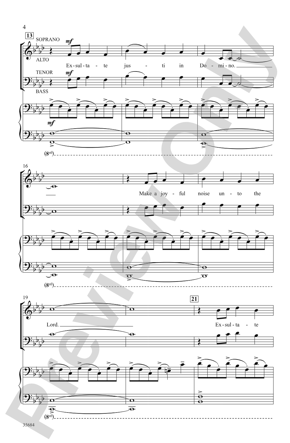 Festival Exsultate: SATB Choral Octavo