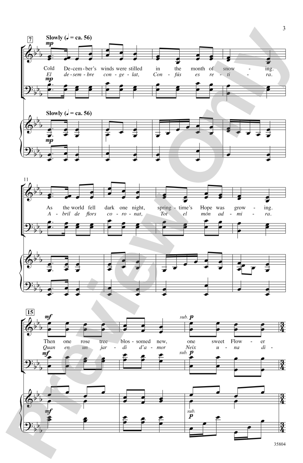 The Icy December: SATB Choral Octavo
