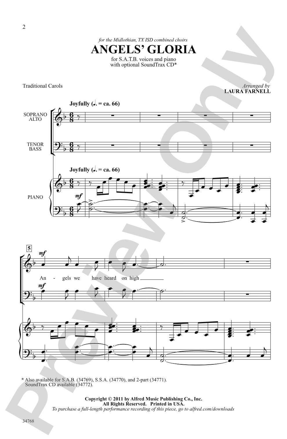 Angels' Gloria: SATB Choral Octavo
