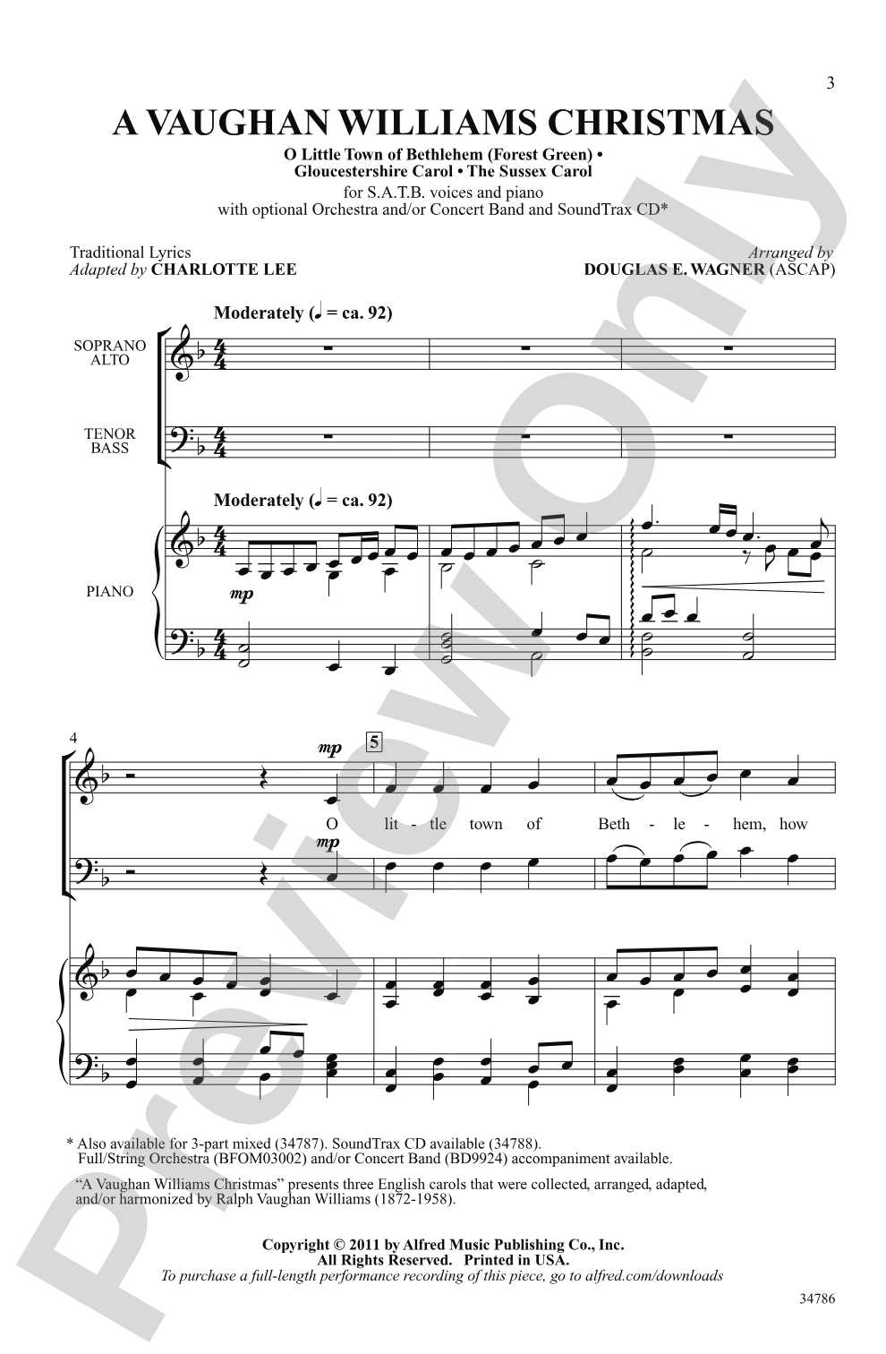 A Vaughan Williams Christmas: SATB Choral Octavo