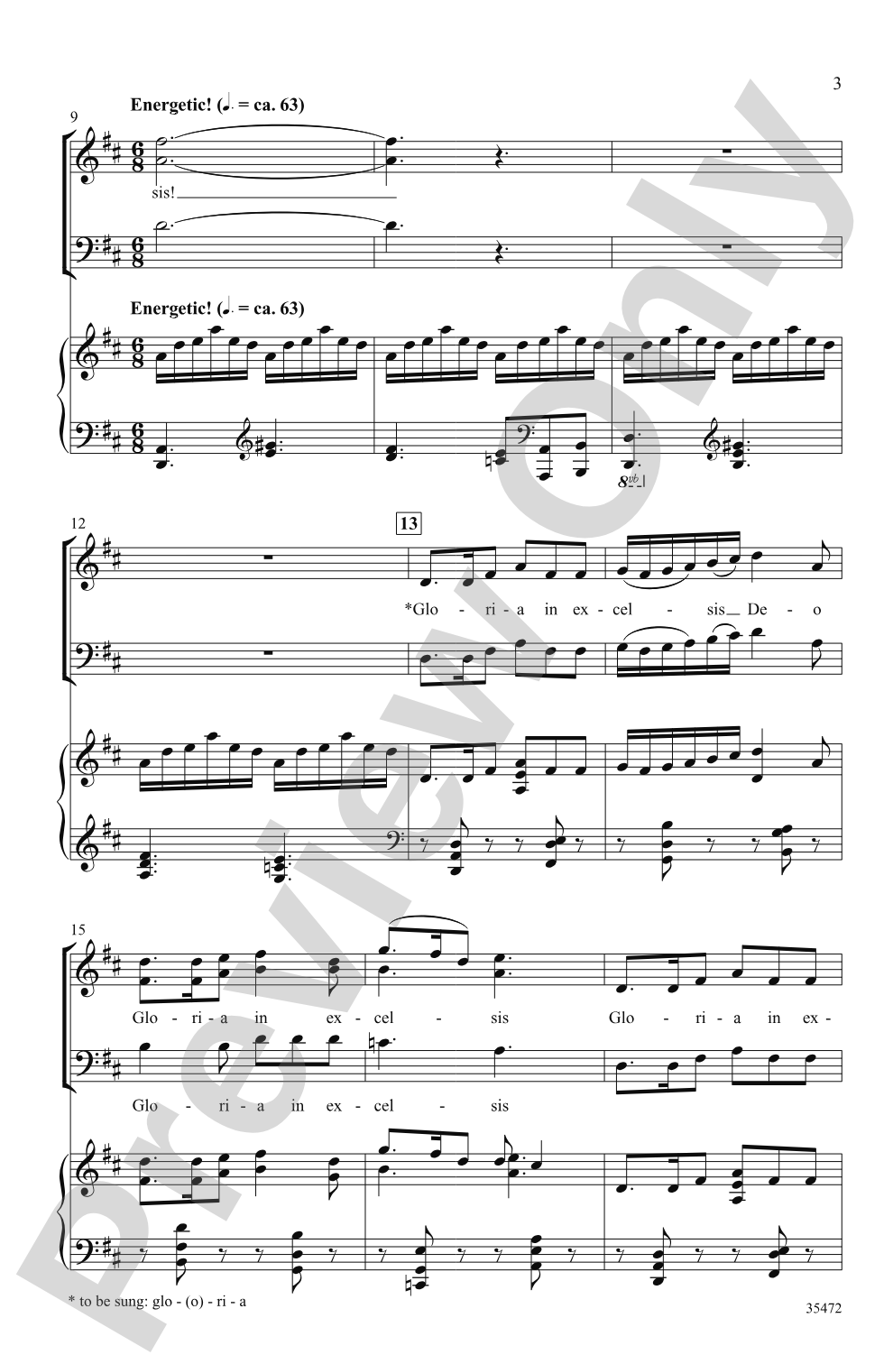 Gloria: SAB Choral Octavo
