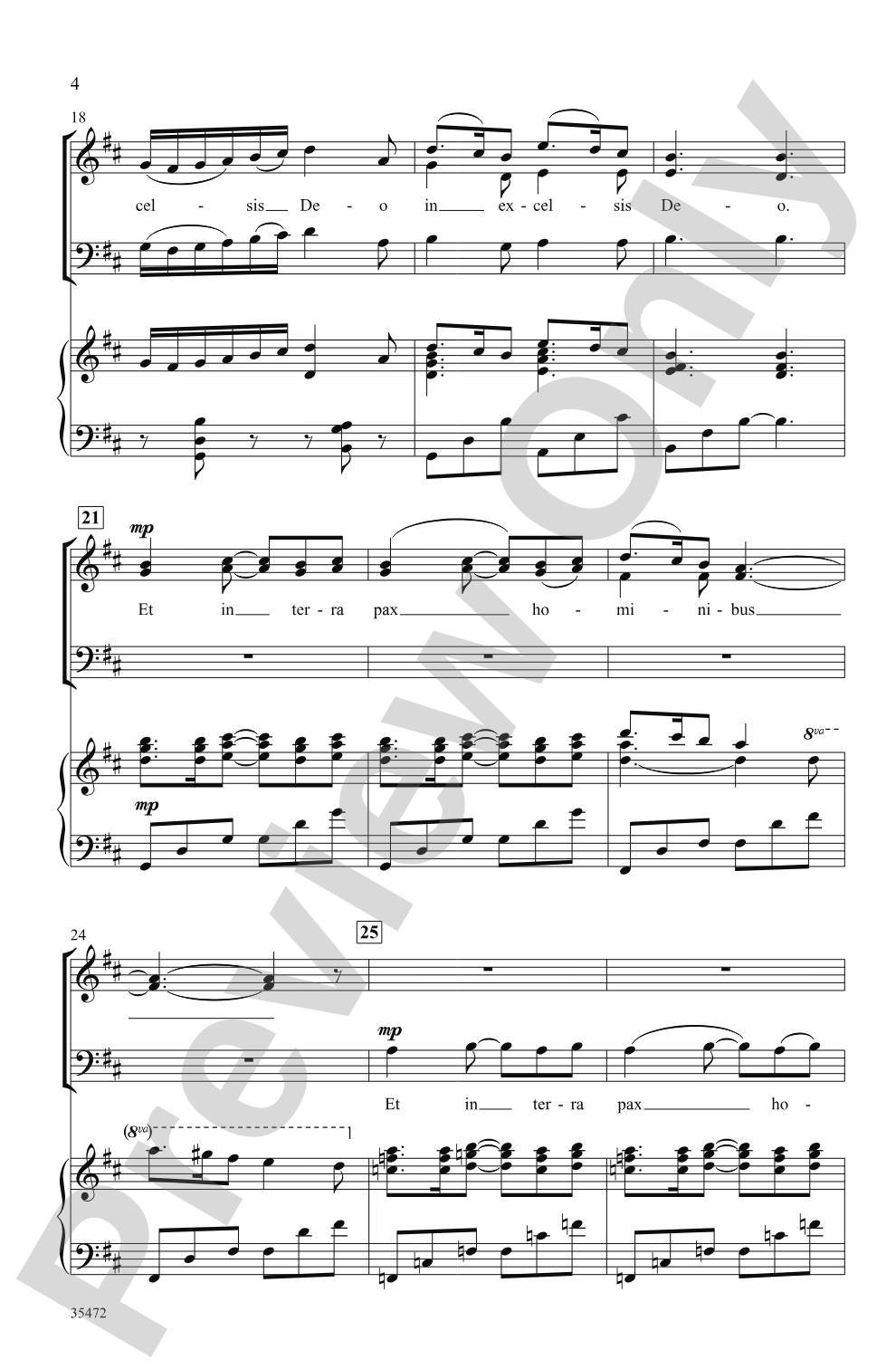 Gloria: SAB Choral Octavo