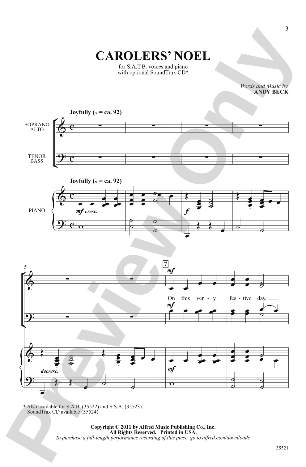 Carolers' Noel: SATB Choral Octavo