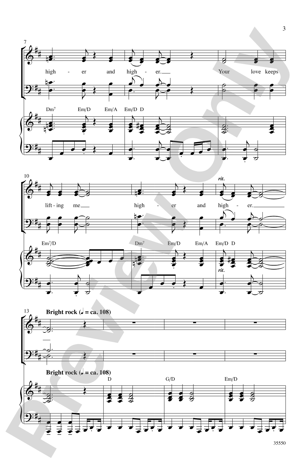 (Your Love Keeps Lifting Me) Higher and Higher: SATB Choral Octavo