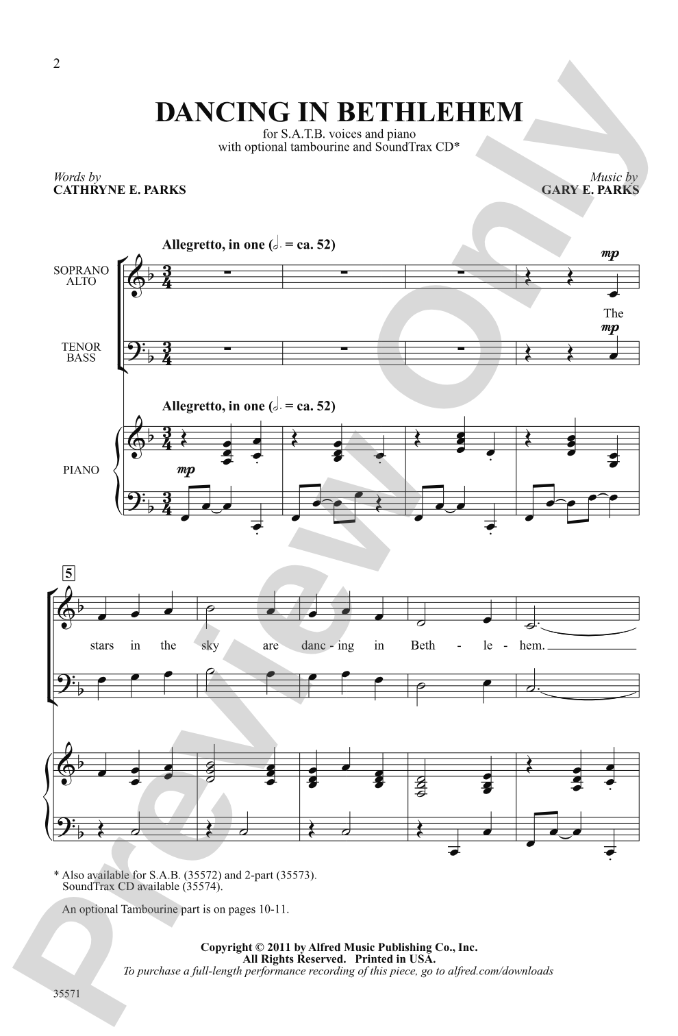 Dancing in Bethlehem: SATB Choral Octavo