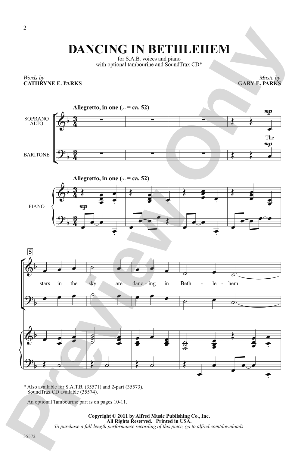 Dancing in Bethlehem: SAB Choral Octavo