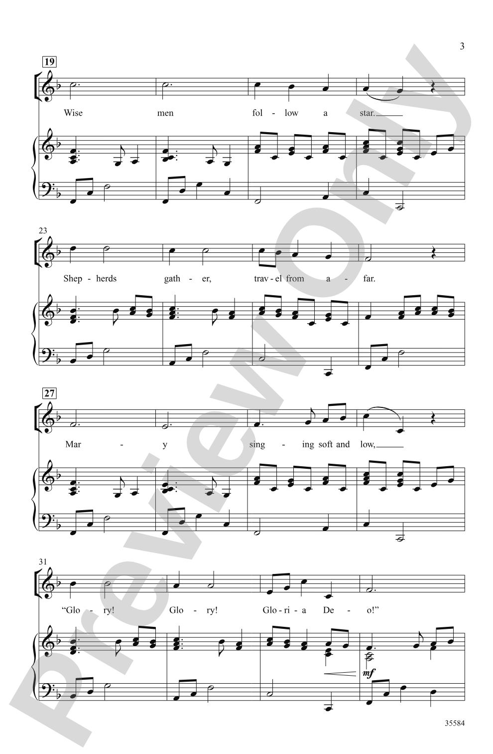 A Christmas Canon: 3-Part, any combination Choral Octavo