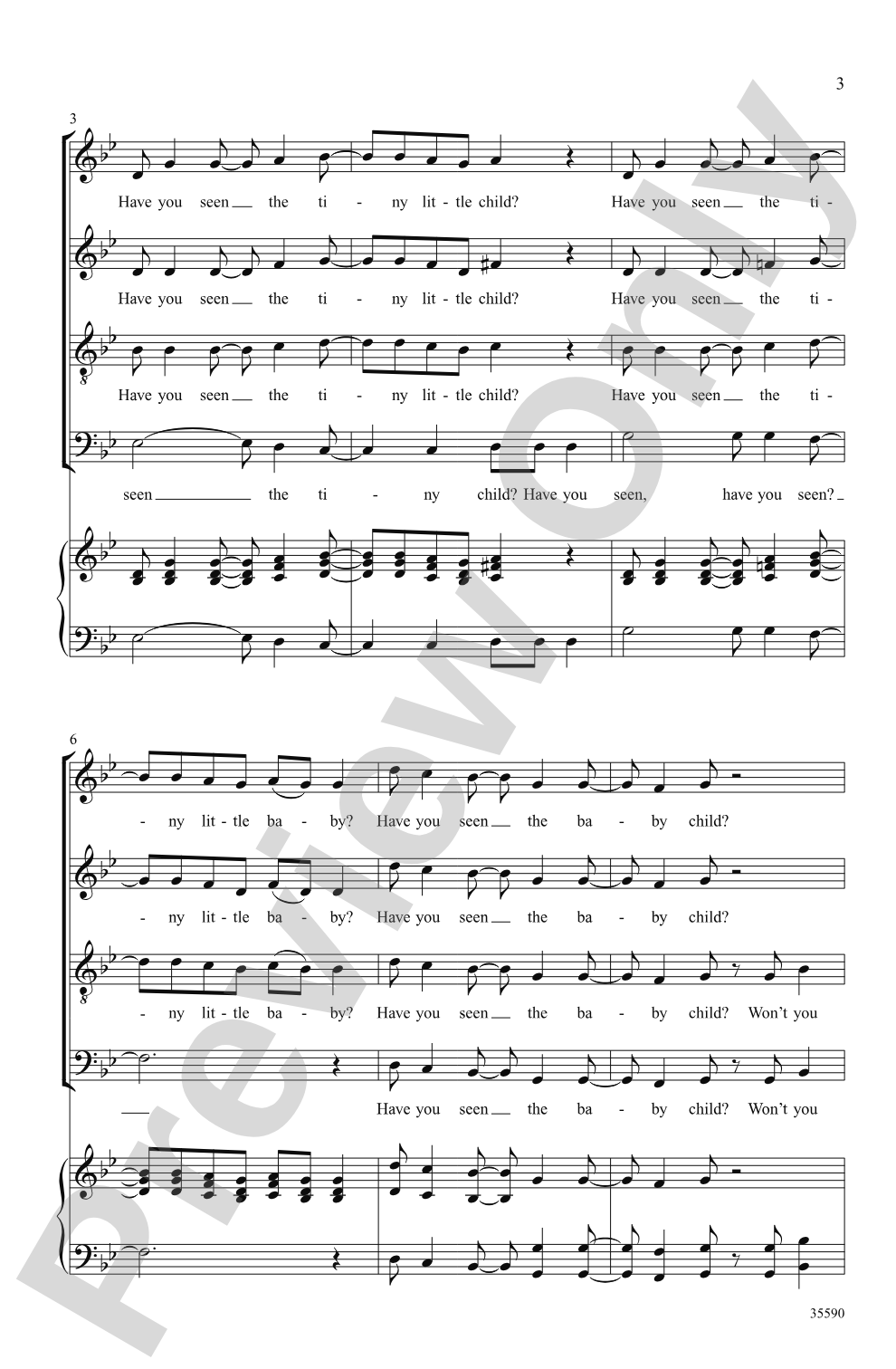 Have You Seen the Baby?: SATB, <i>a cappella</i> Choral Octavo