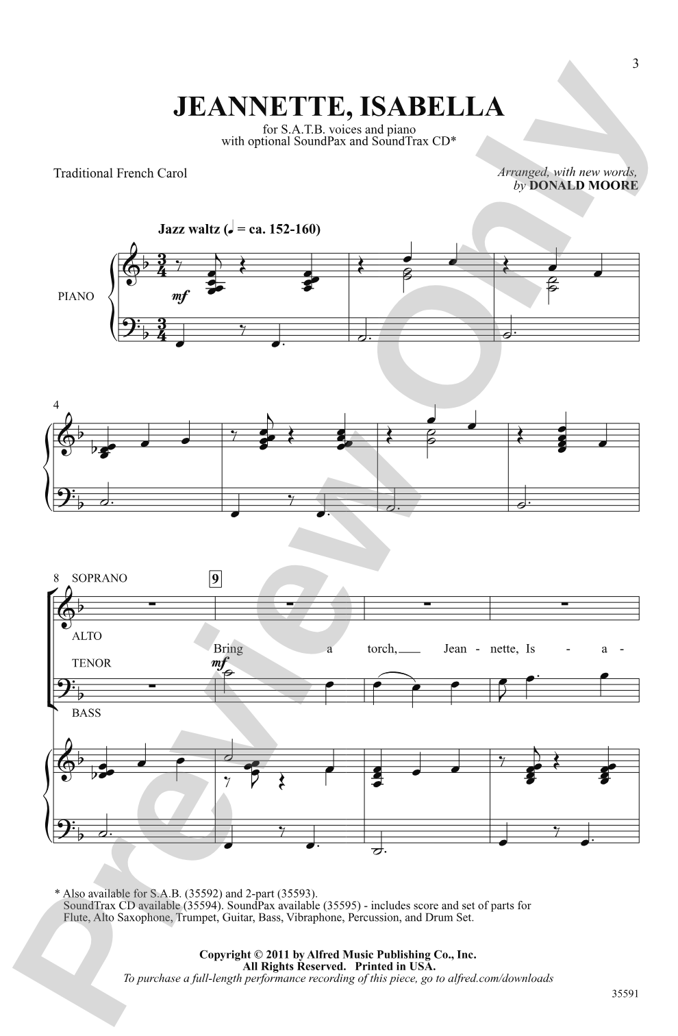 Jeannette, Isabella: SATB Choral Octavo