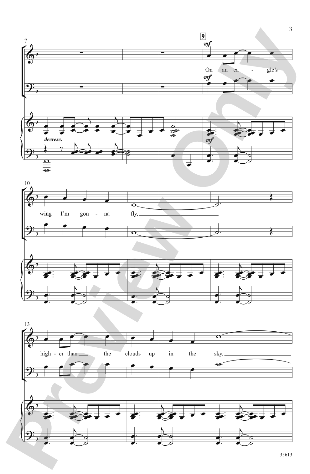 On an Eagle's Wing: SAB Choral Octavo